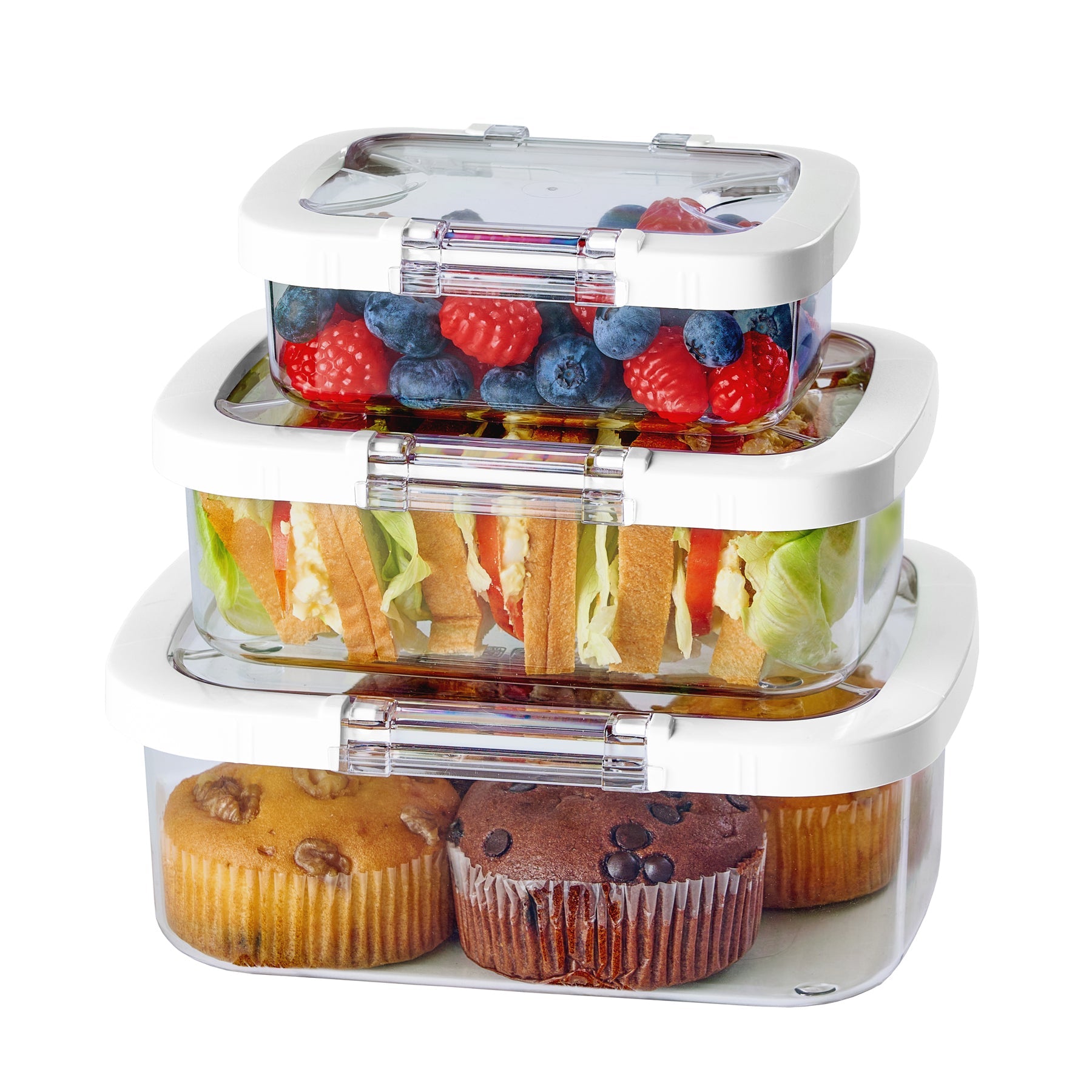 Felli Duo Loc Meal Prep Container for Fridge 3pk Beginner Set