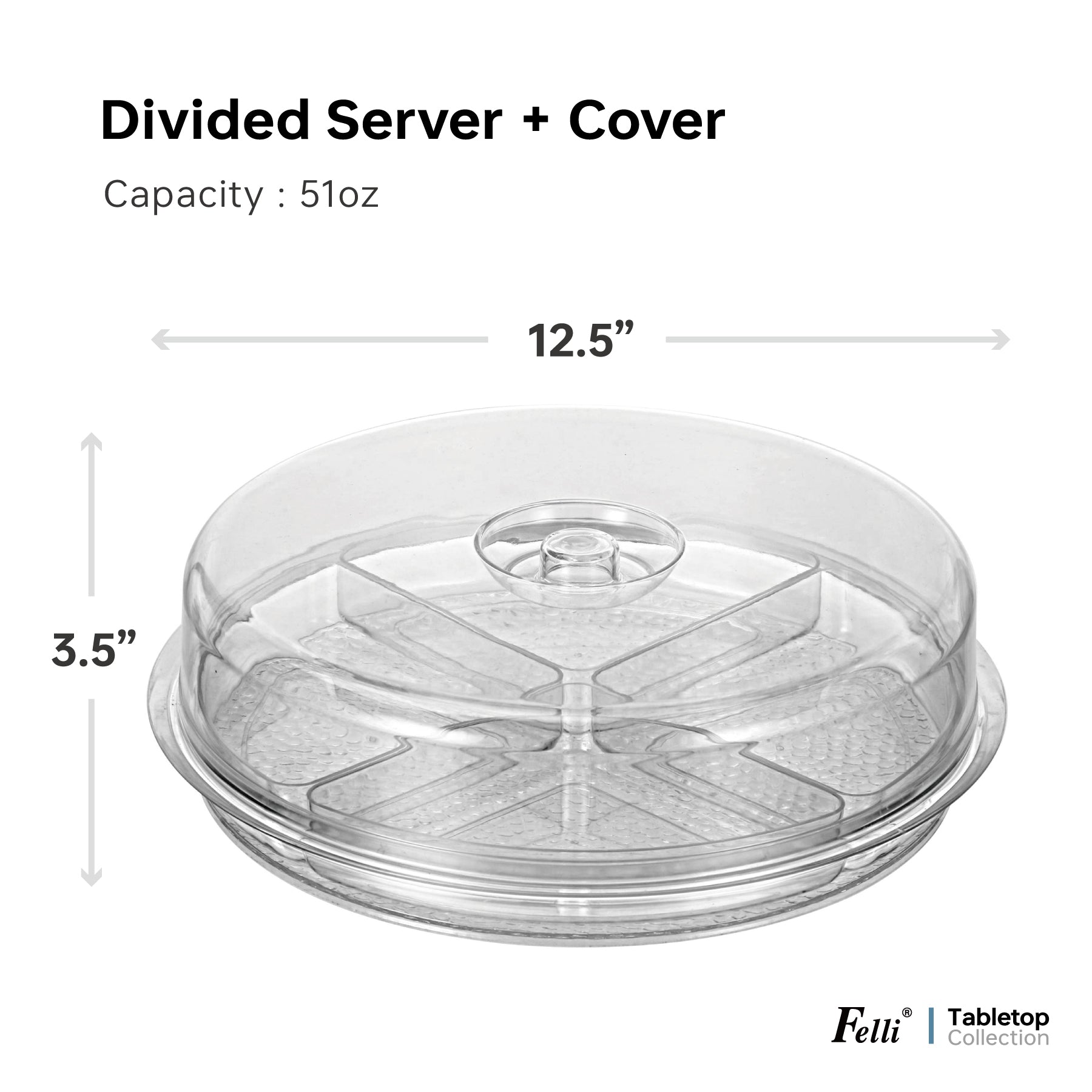 Divided Serving Platter with Lid - Felli Official