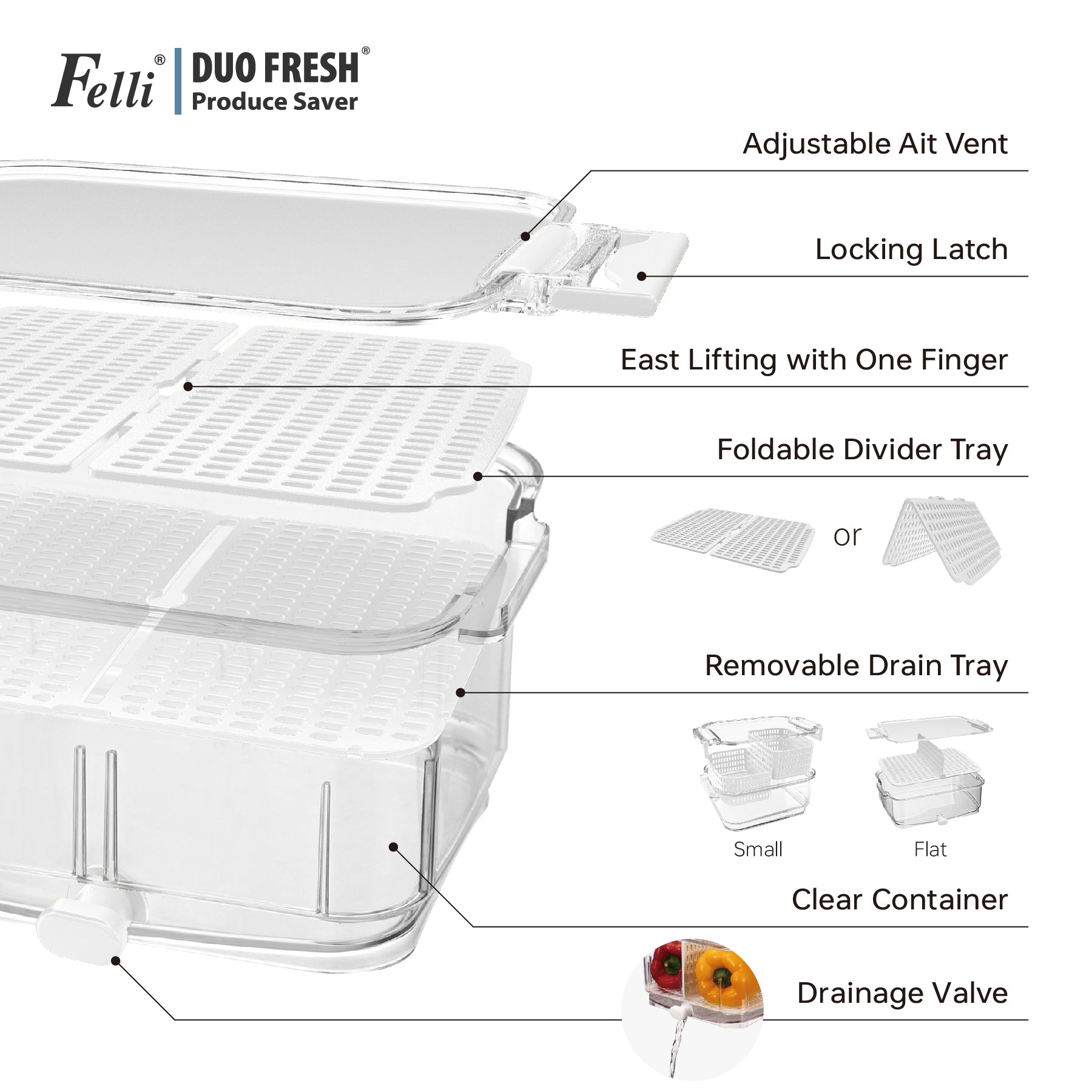 Duo Fresh Produce Saver - Large - Felli Official