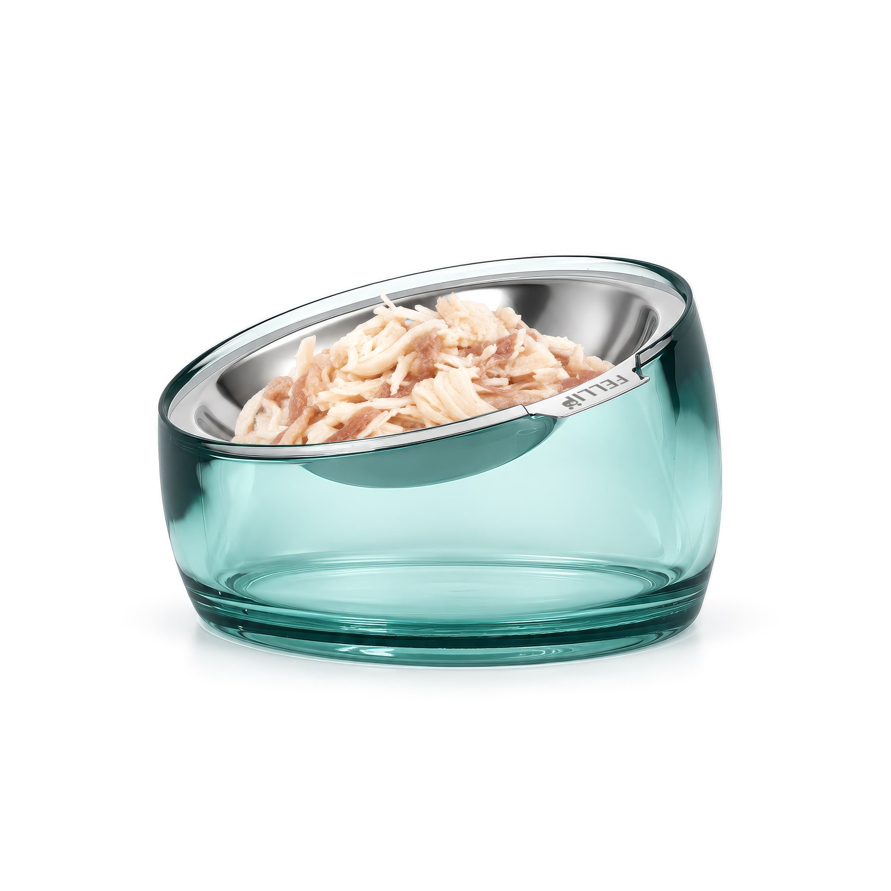 Felli Pet Oblik Whisker Fatigue Bowl Stainless Steel - 0.5Cup Shallow