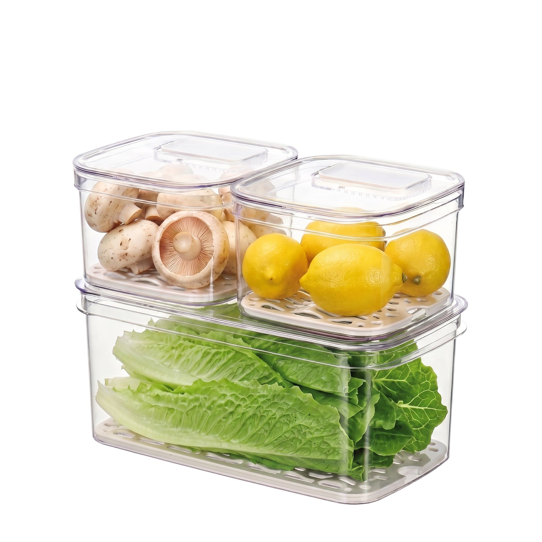 Felli Fresh Longer Veggie Keeper for Fridge Storage Variety Set 3pk