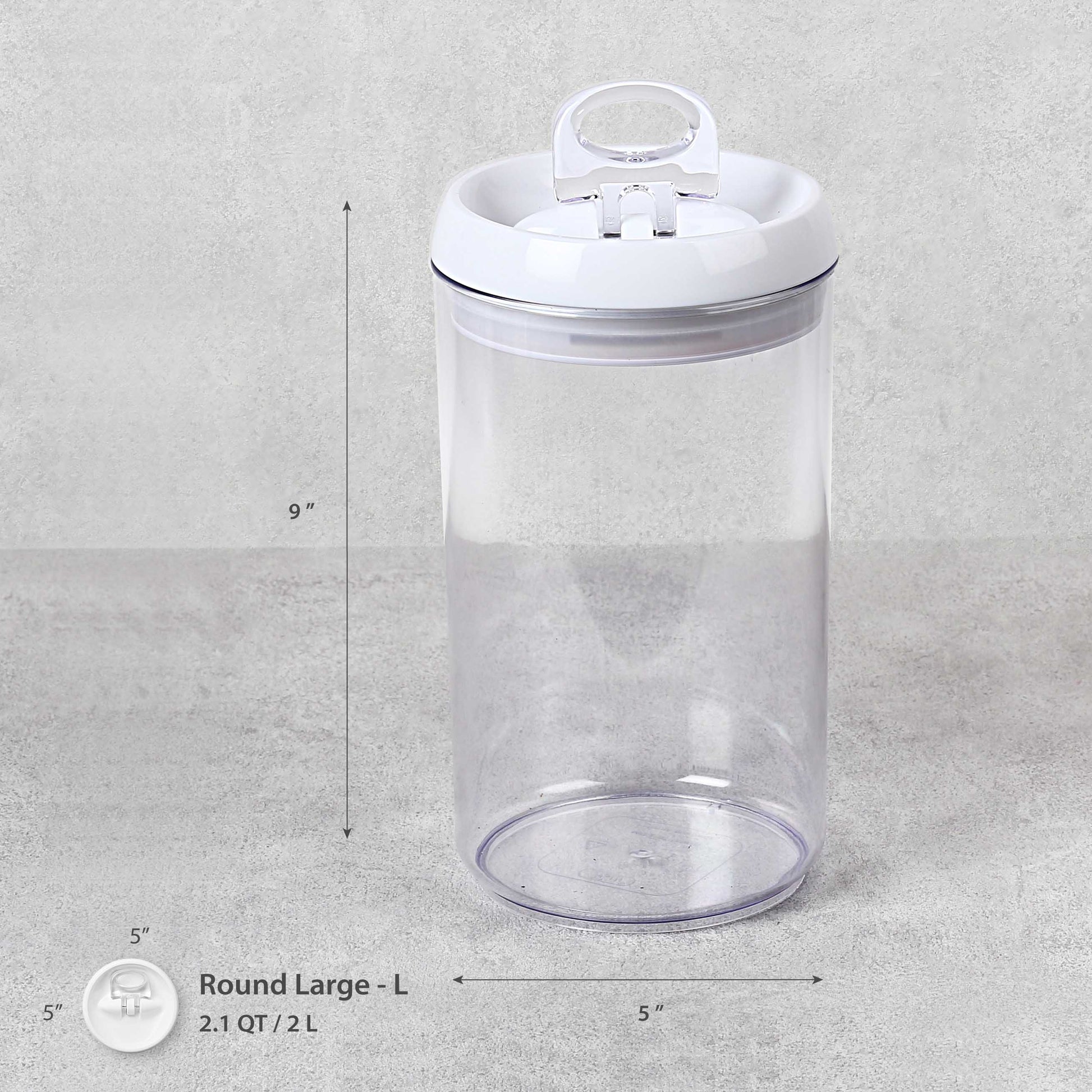 Flip-Tite Storage Container Round Large-L 2.1 QT / 2 L - Felli Official
