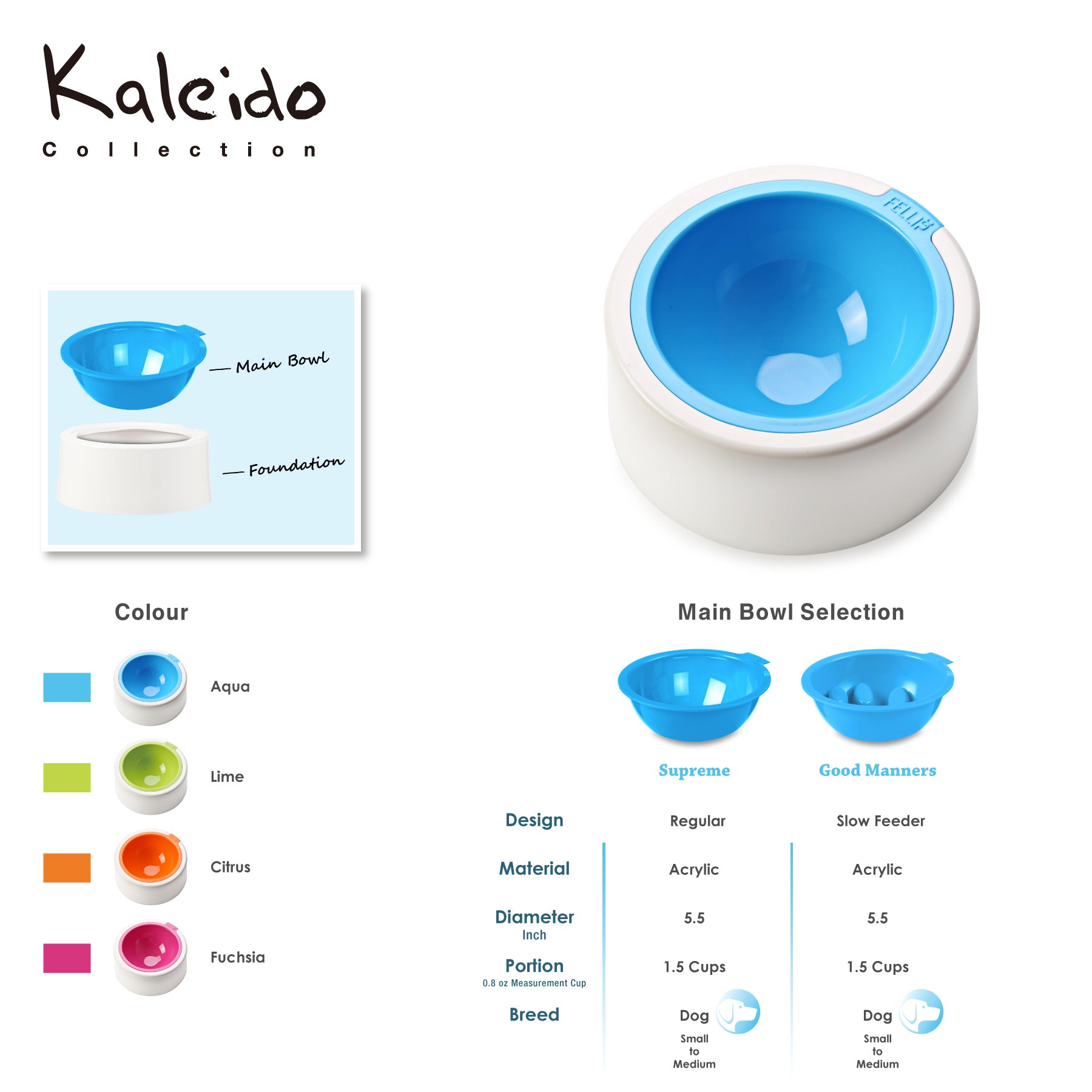 Kaleido Supreme Pet Bowl - 1.5 Cup - Felli Official