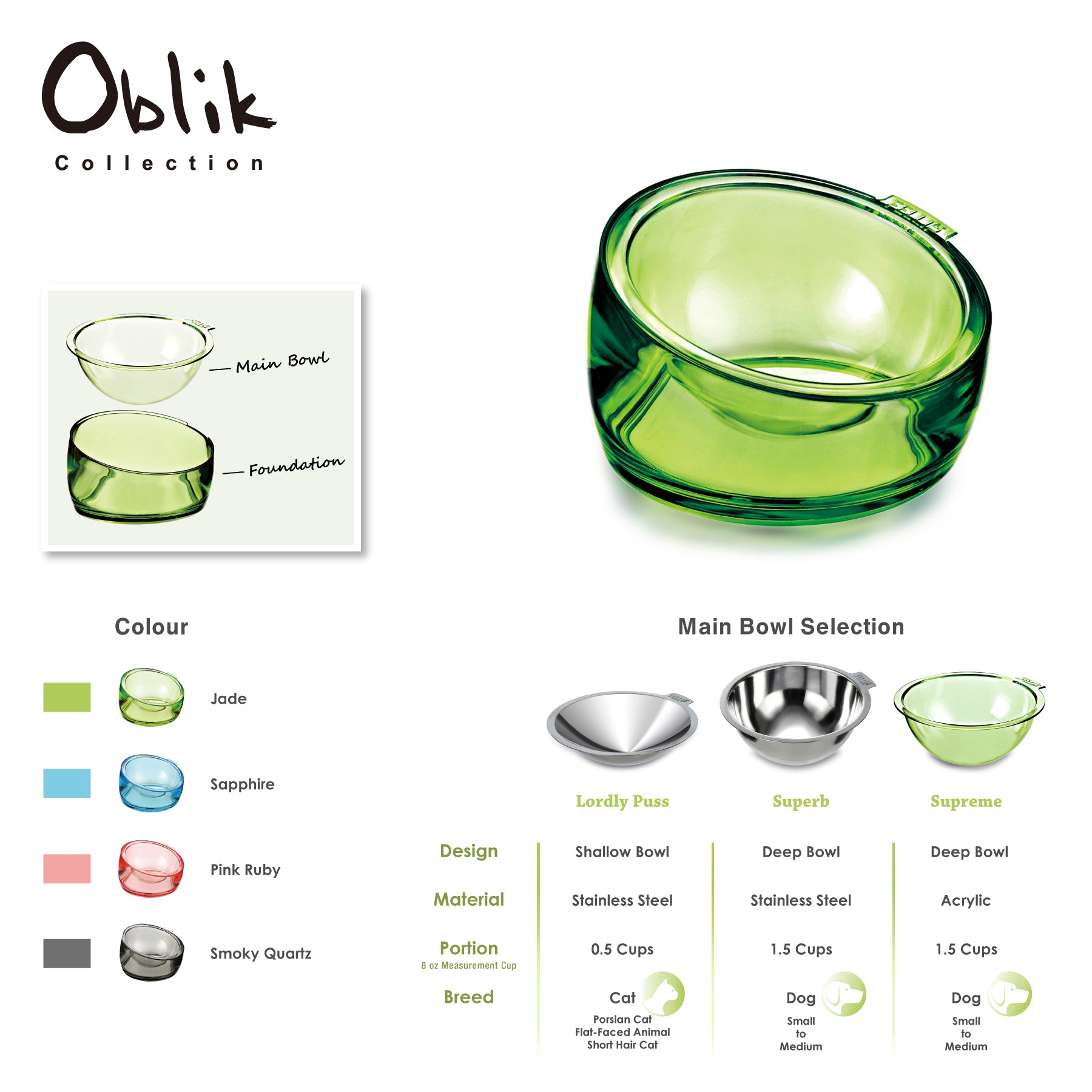 Oblik Supreme Pet Bowl - 1.5 Cup - Felli Official