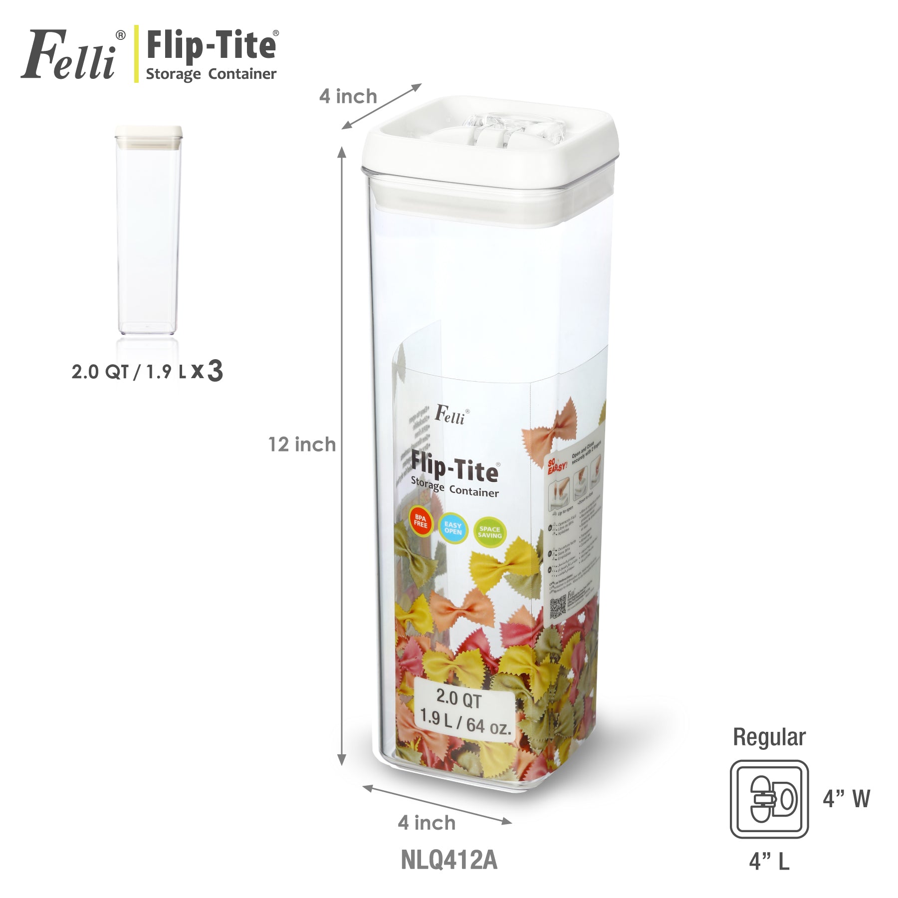 Flip Tite 4" Regular-TALL 3pk Set - Thumbnail 4