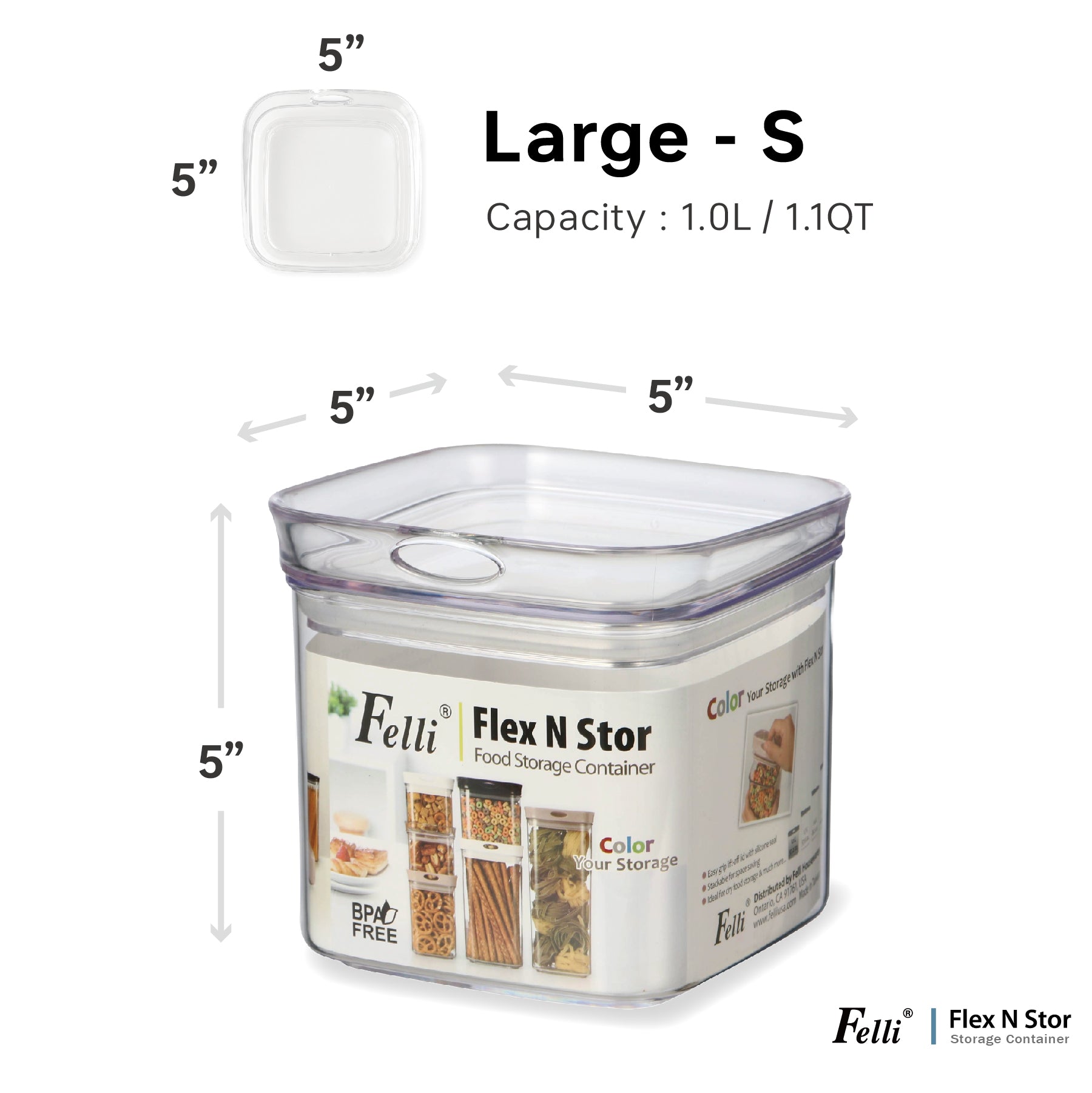 Flex N Stor 5" Large-S 1.1QT/1.0L - Felli Official