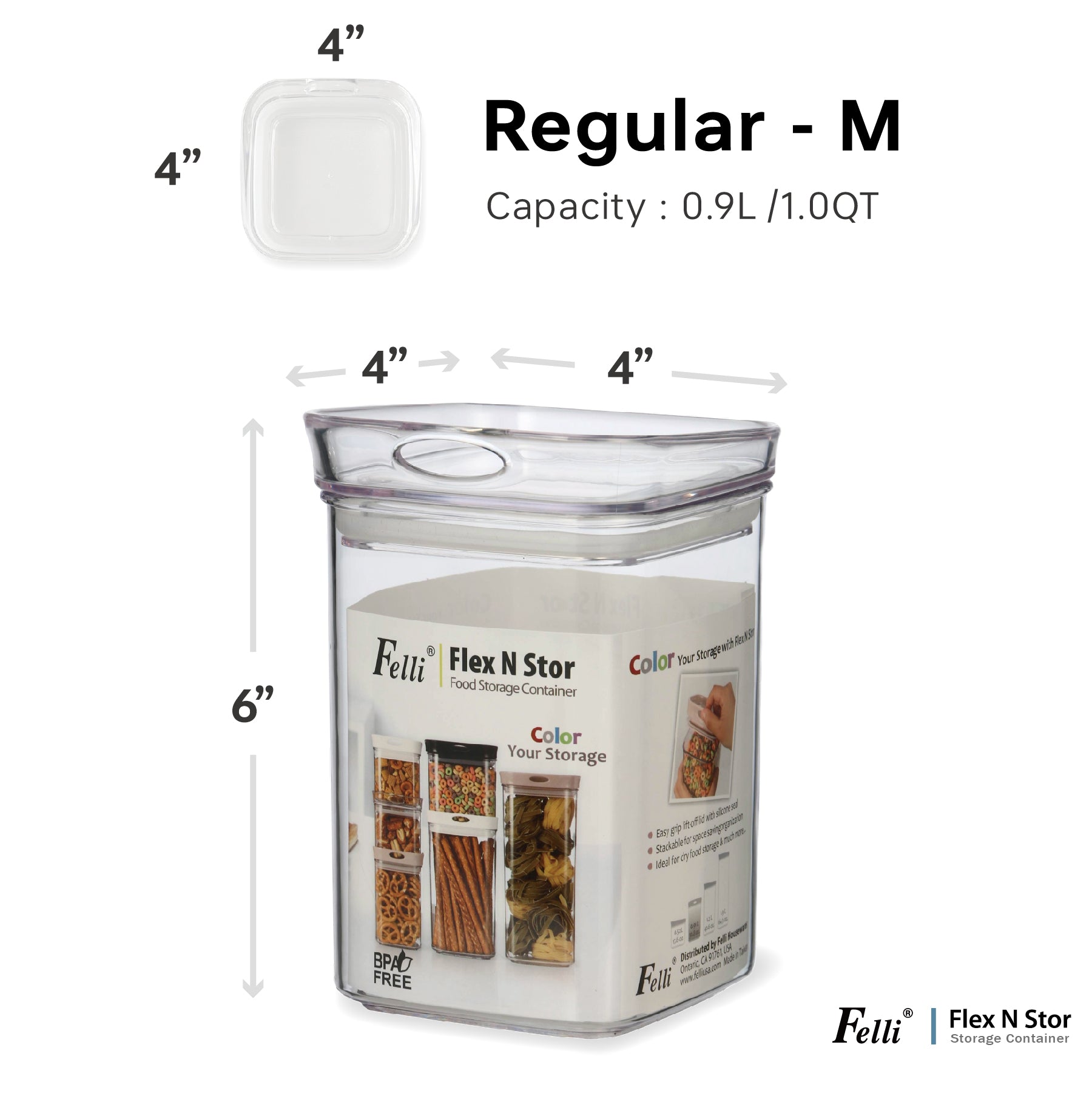 Flex N Stor 4" Regular-M 1.0QT/0.9L - Felli Official