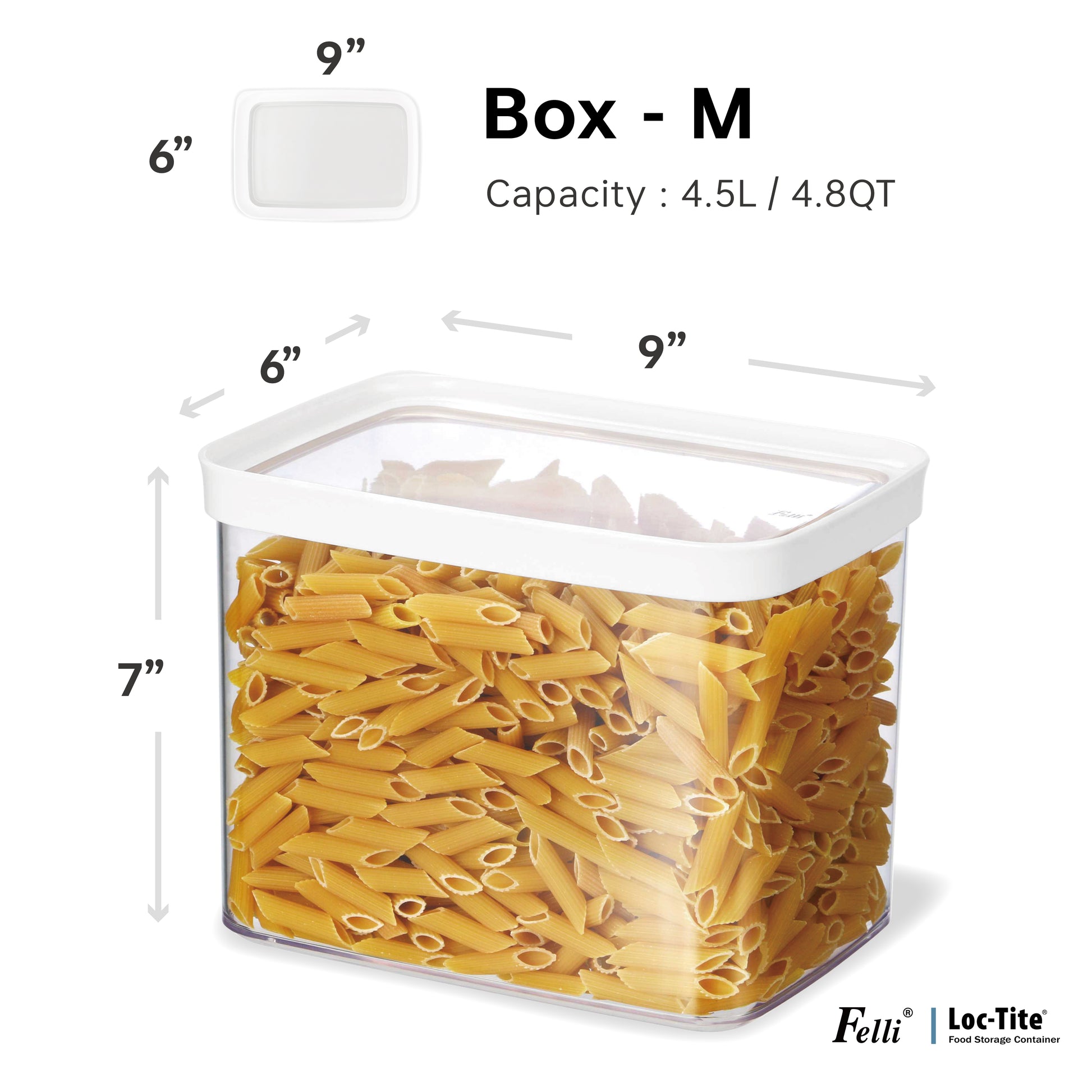 Loc Tite Container Box-M 4.8QT / 4.5L - Felli Official