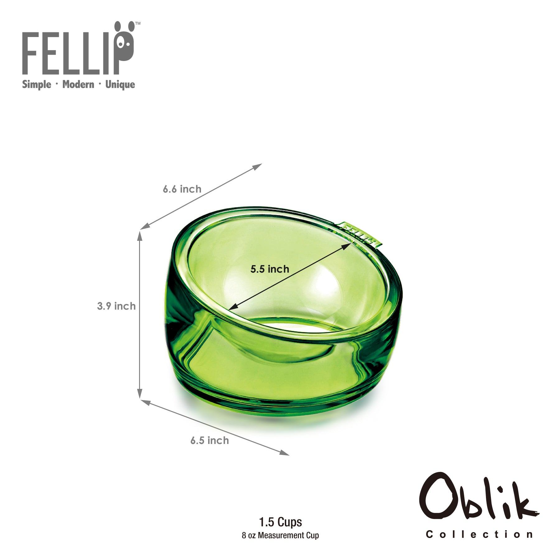Oblik Supreme Pet Bowl - 1.5 Cup - Felli Official