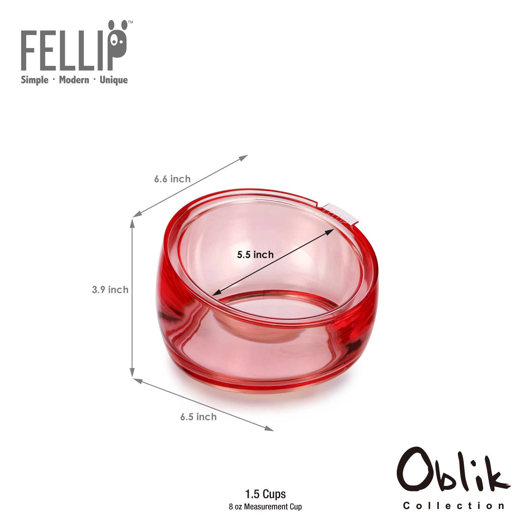 Oblik Supreme Pet Bowl - 1.5 Cup - Felli Official