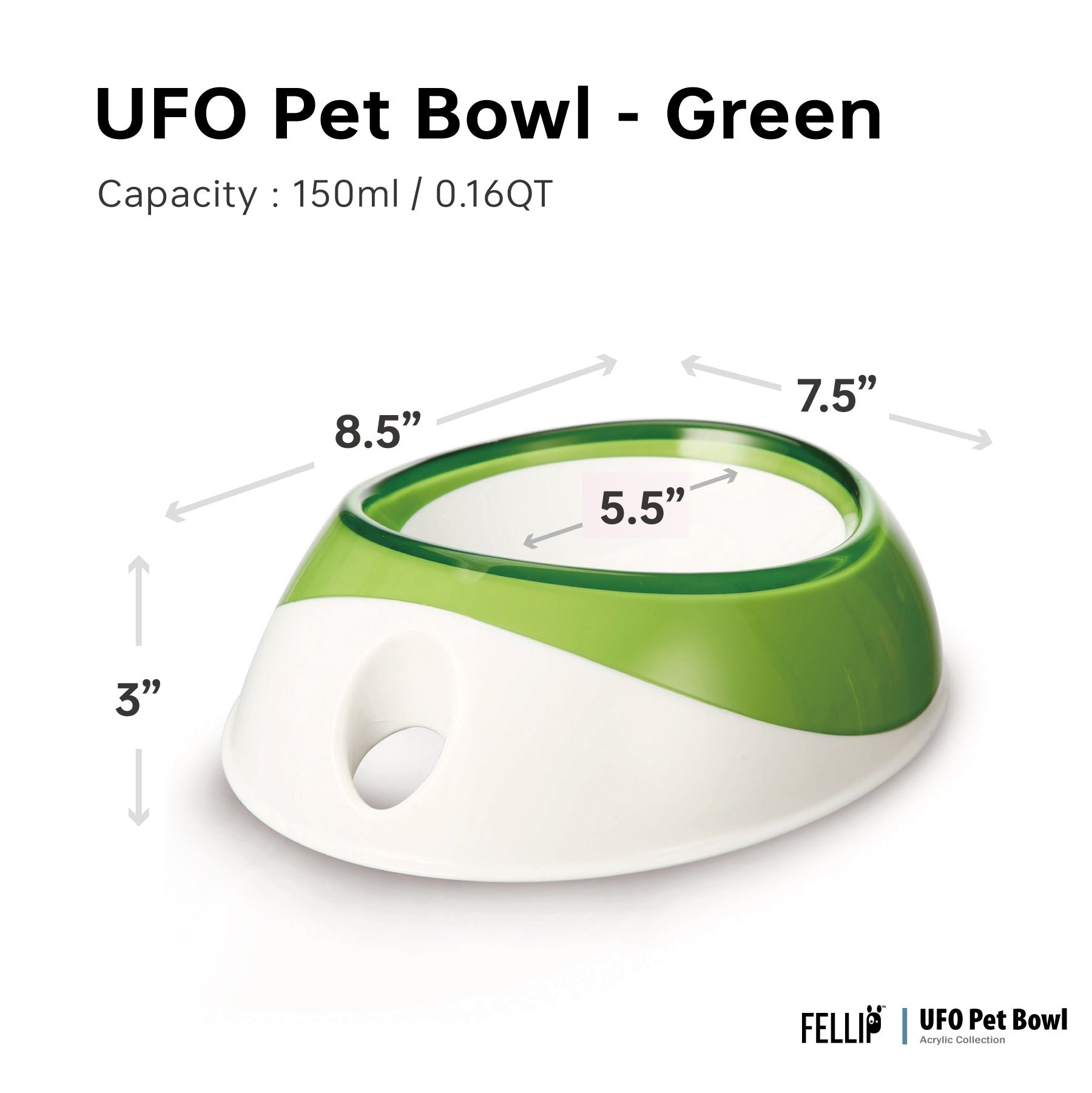 UFO Pet Bowl - 12.5 oz - Felli Official