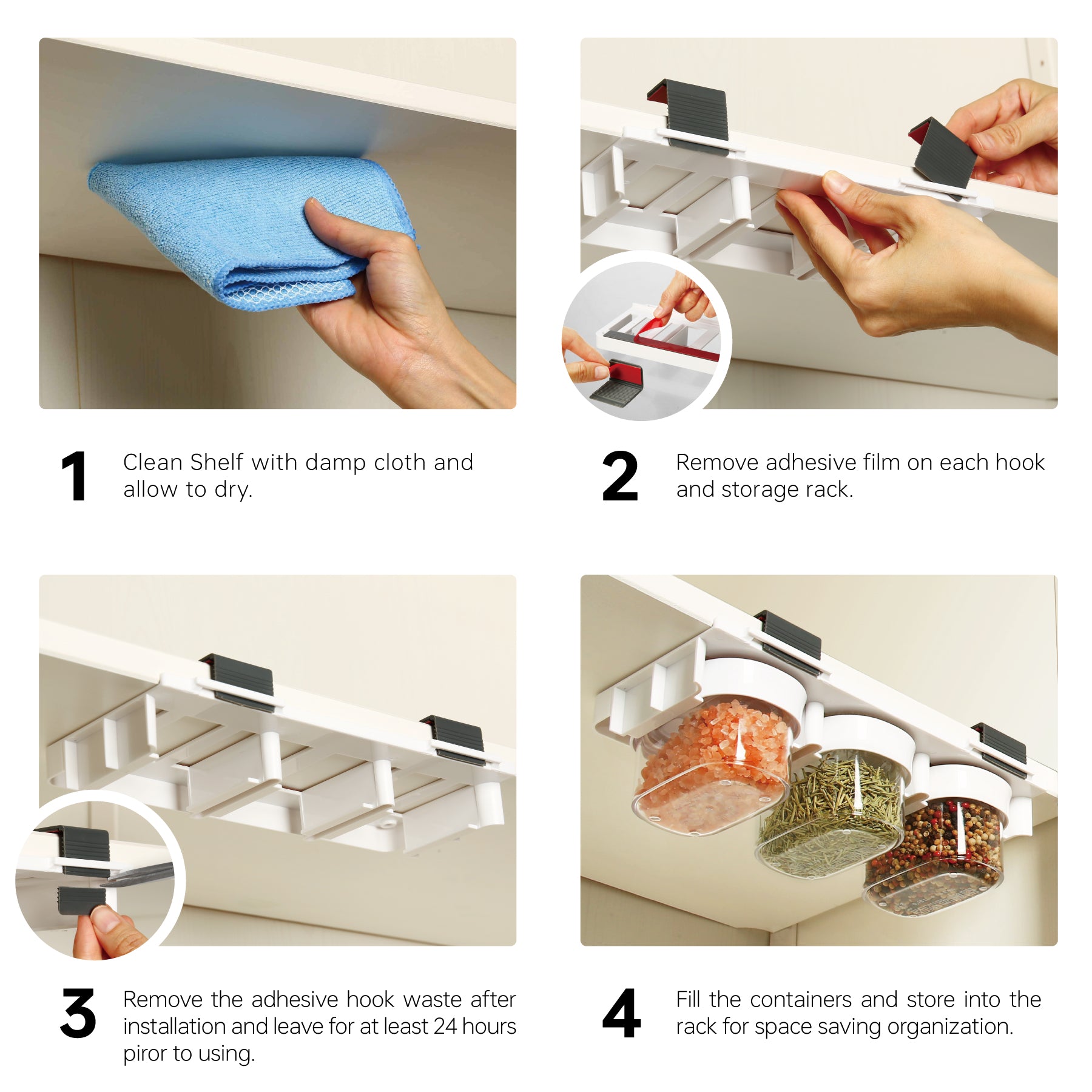 How to Remove Adhesive Kitchen Rack