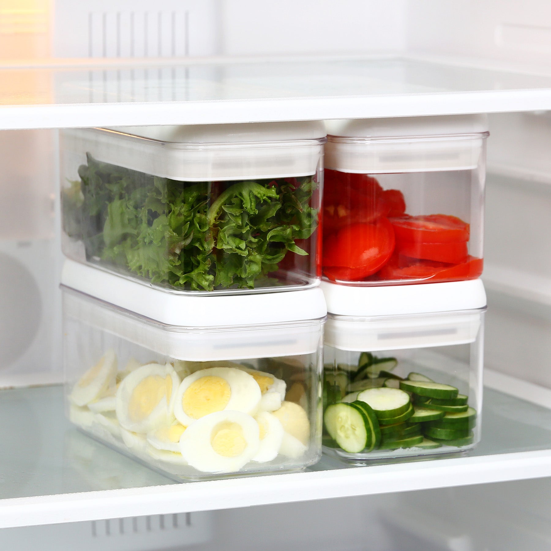 1.7L 4.5L Fridge Storage Box Refrigerator Fresh Vegetable Fruit