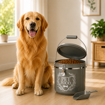 Felli Grace Buckle Canister + Scoop - 9" Trophy Pet 9.4qt