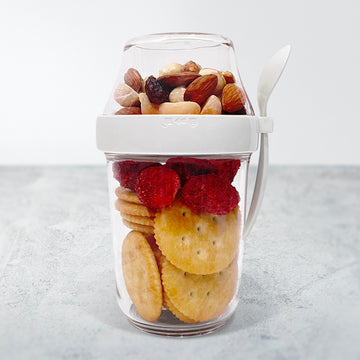 On the Go Snack Cup - White