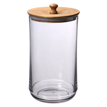 Felli Natural Acacia Wood Lid Canister - View n Stor Collection - 1.2 L
