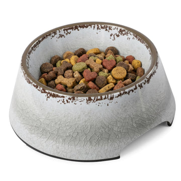 Crackle Glaze Pet Bowl - 3 Cup