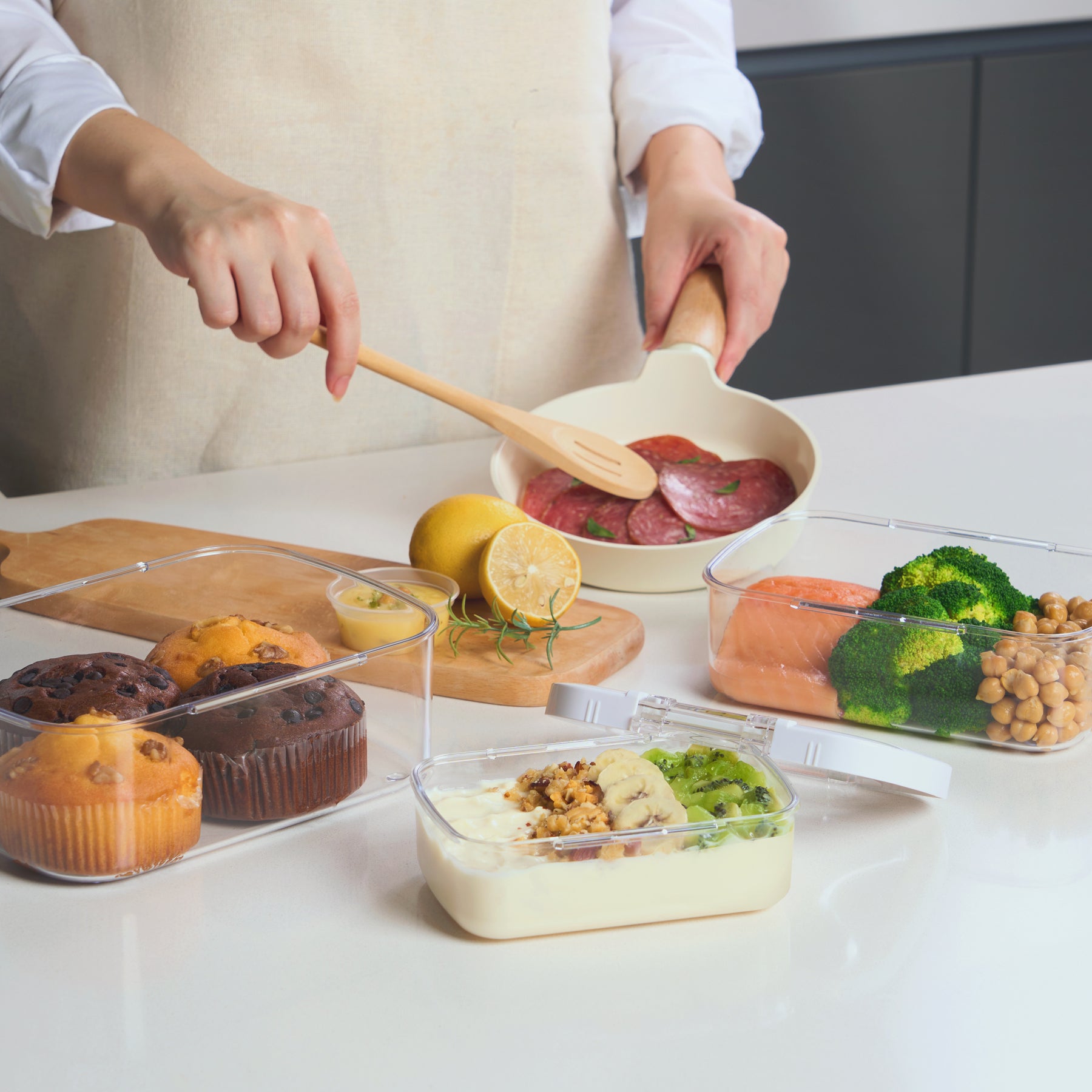 Felli Duo Loc Container for On the Go Lunch Box - Travel Container 3pk