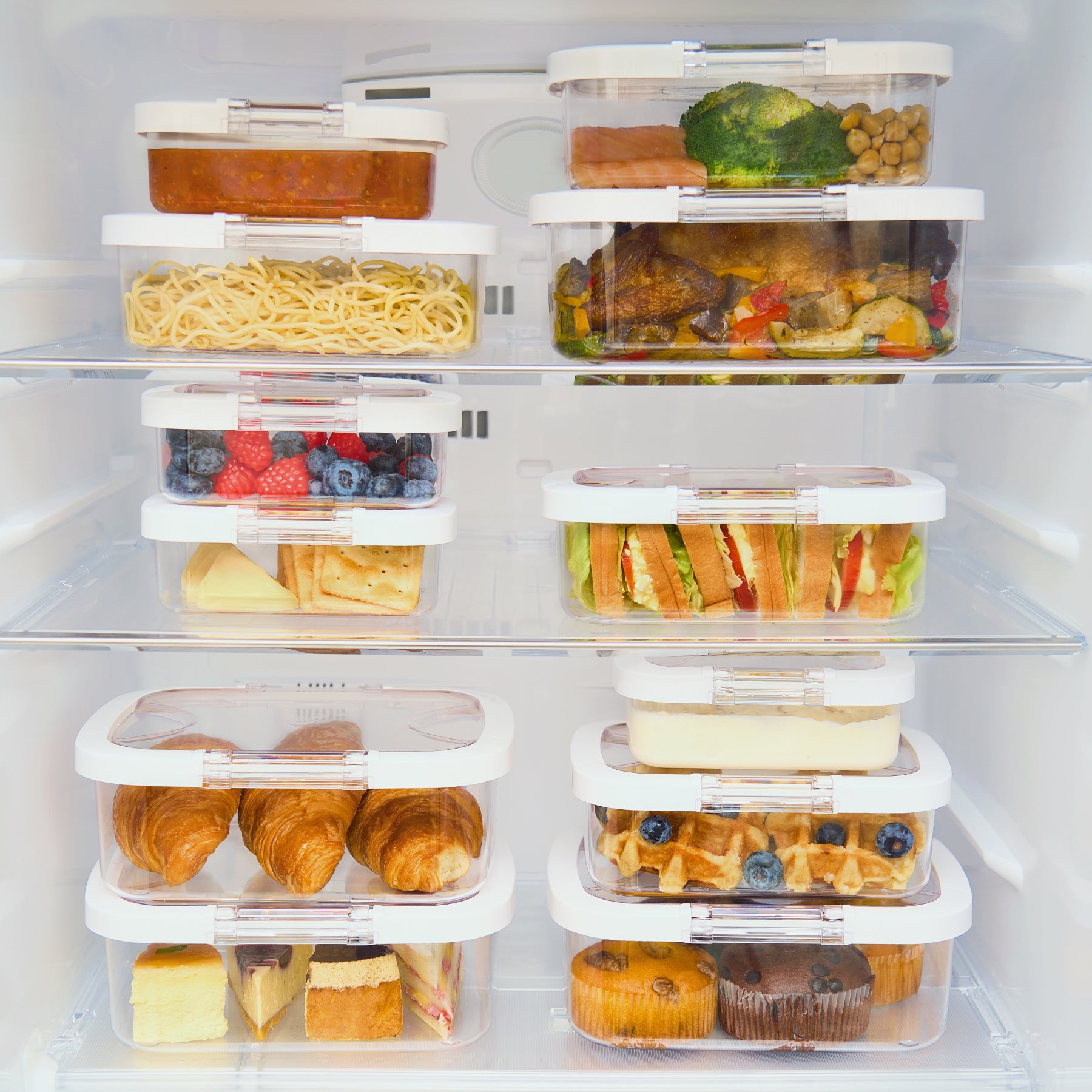 Felli Duo Loc Container Fridge Organizer Set 12pk - Thumbnail 2