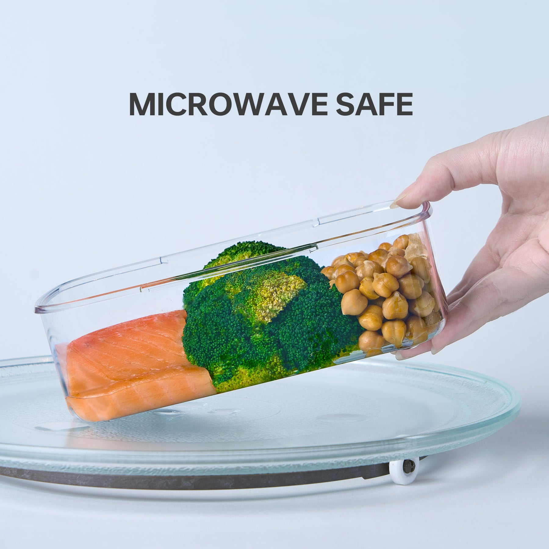 Felli Duo Loc Meal Prep Containers for Fridge Microwave - Regular 1.1L