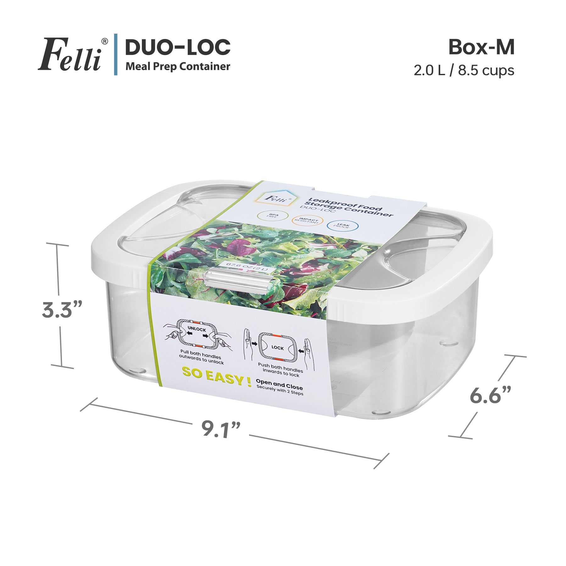 Duo Loc Container - Box-M 2.0L - Felli Official