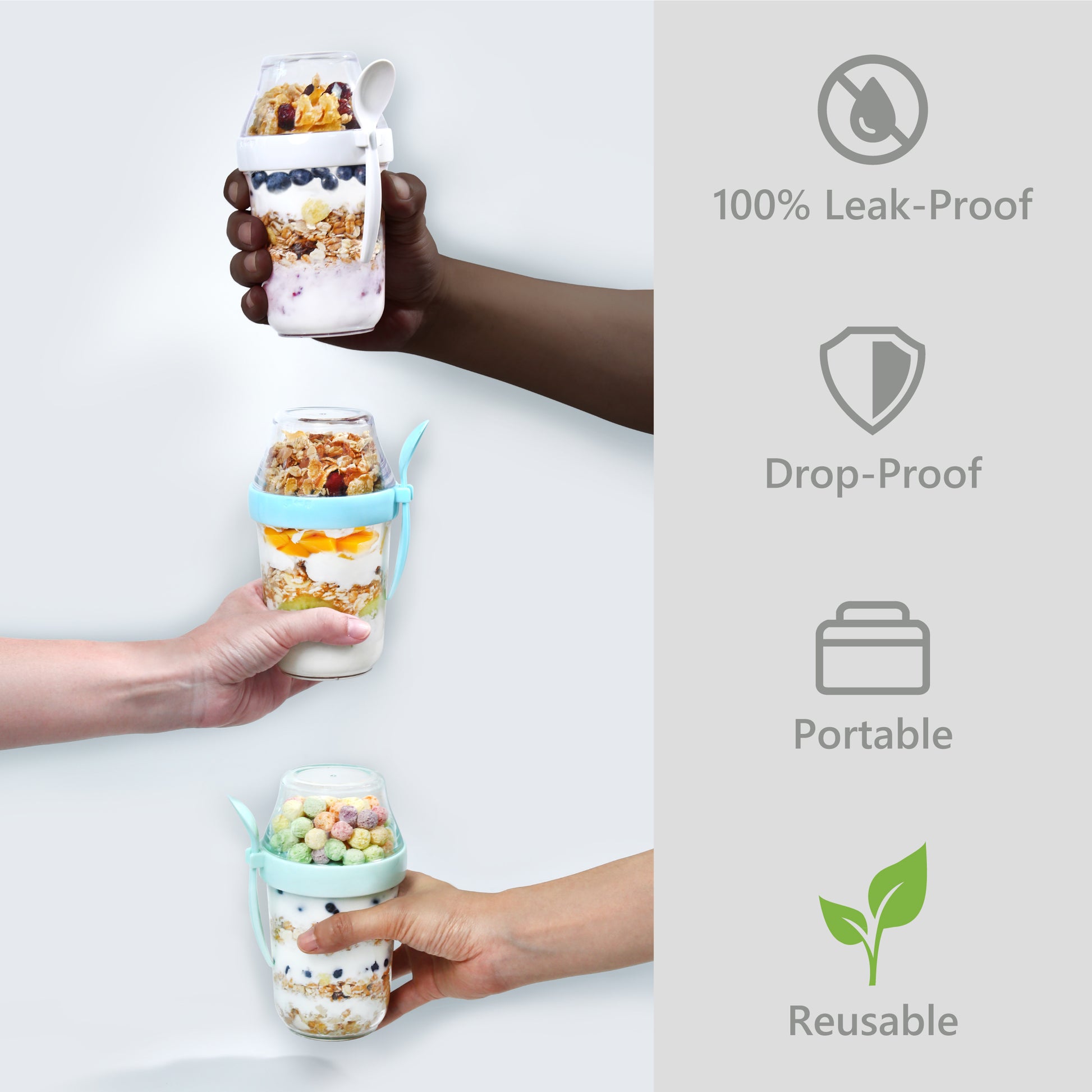 On the Go Snack Cup - White - Felli Official