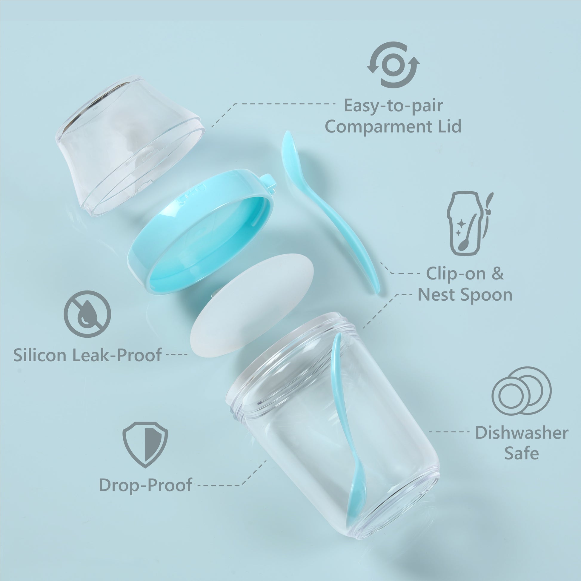 On the Go Yogurt Snack Cup 2pk Set - Felli Official