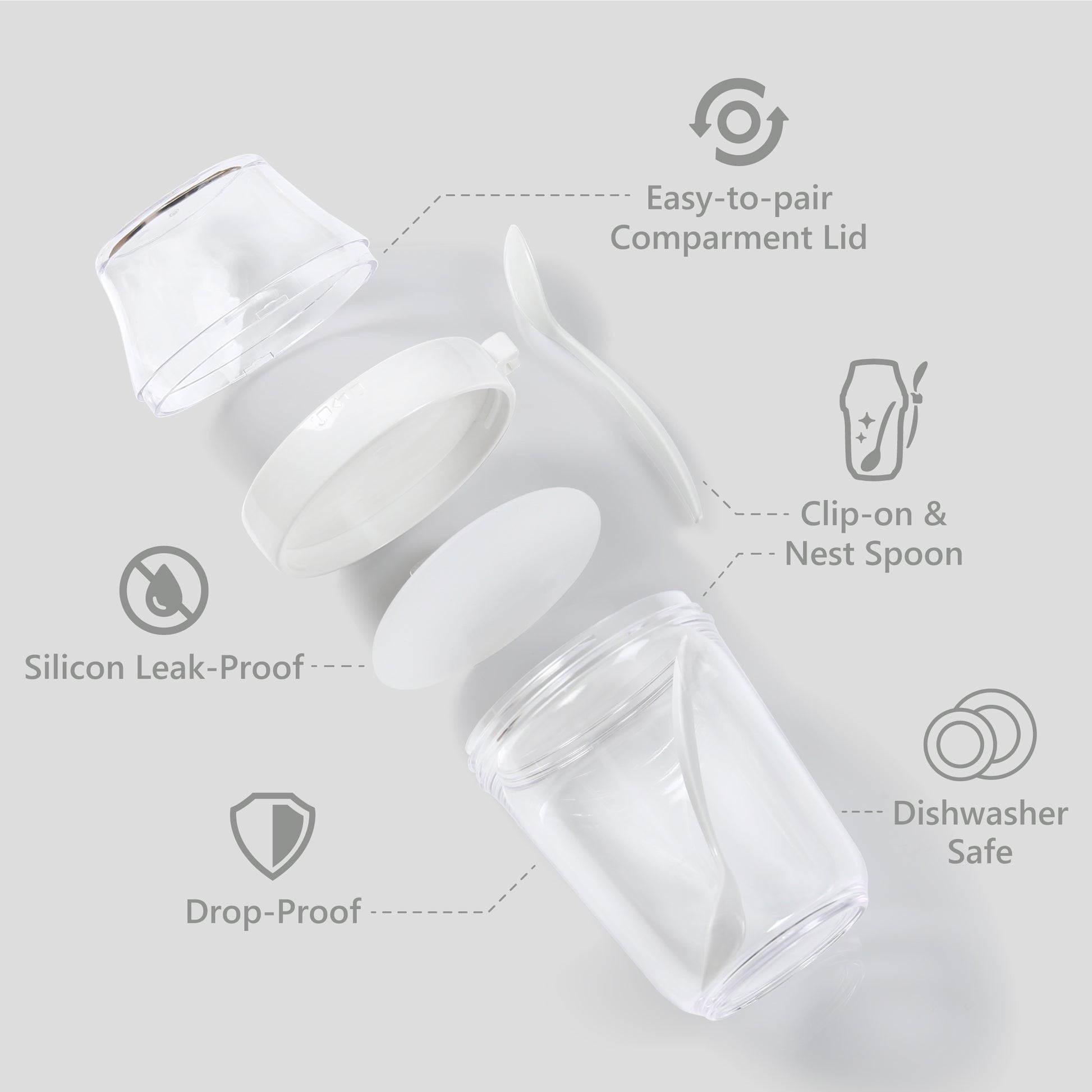 On the Go Snack Cup - White - Felli Official