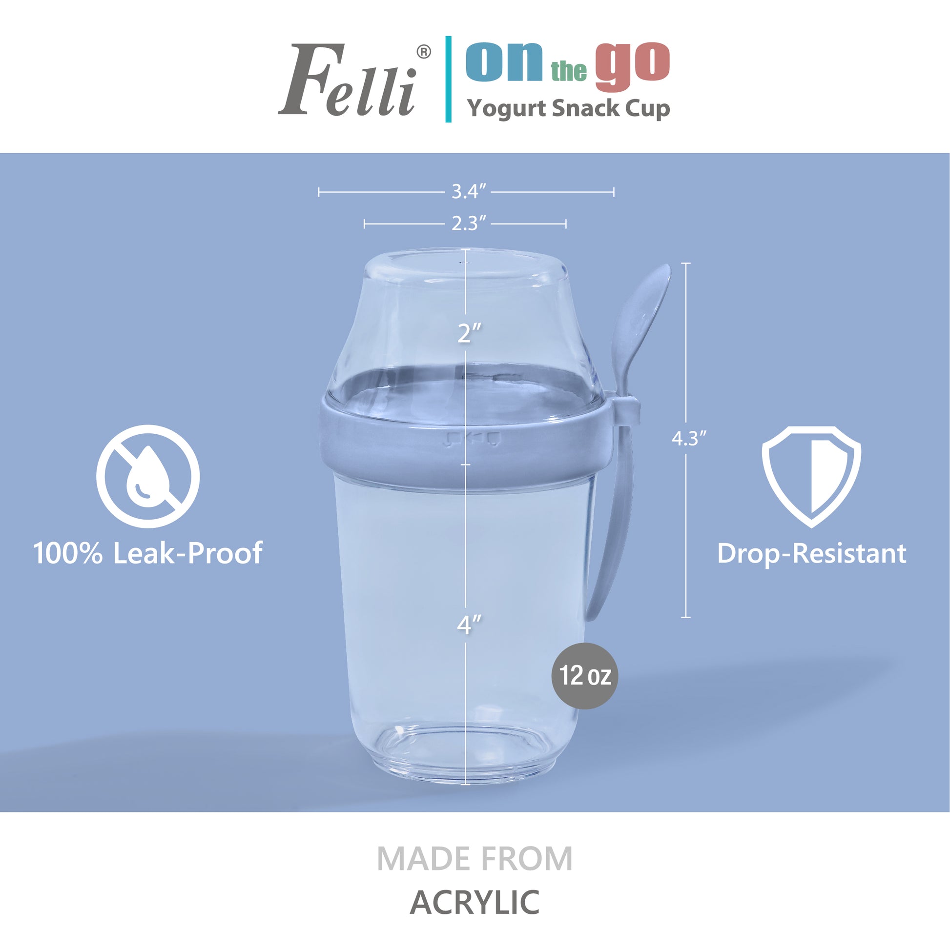On the Go Snack Cup - Blue Moon - Felli Official