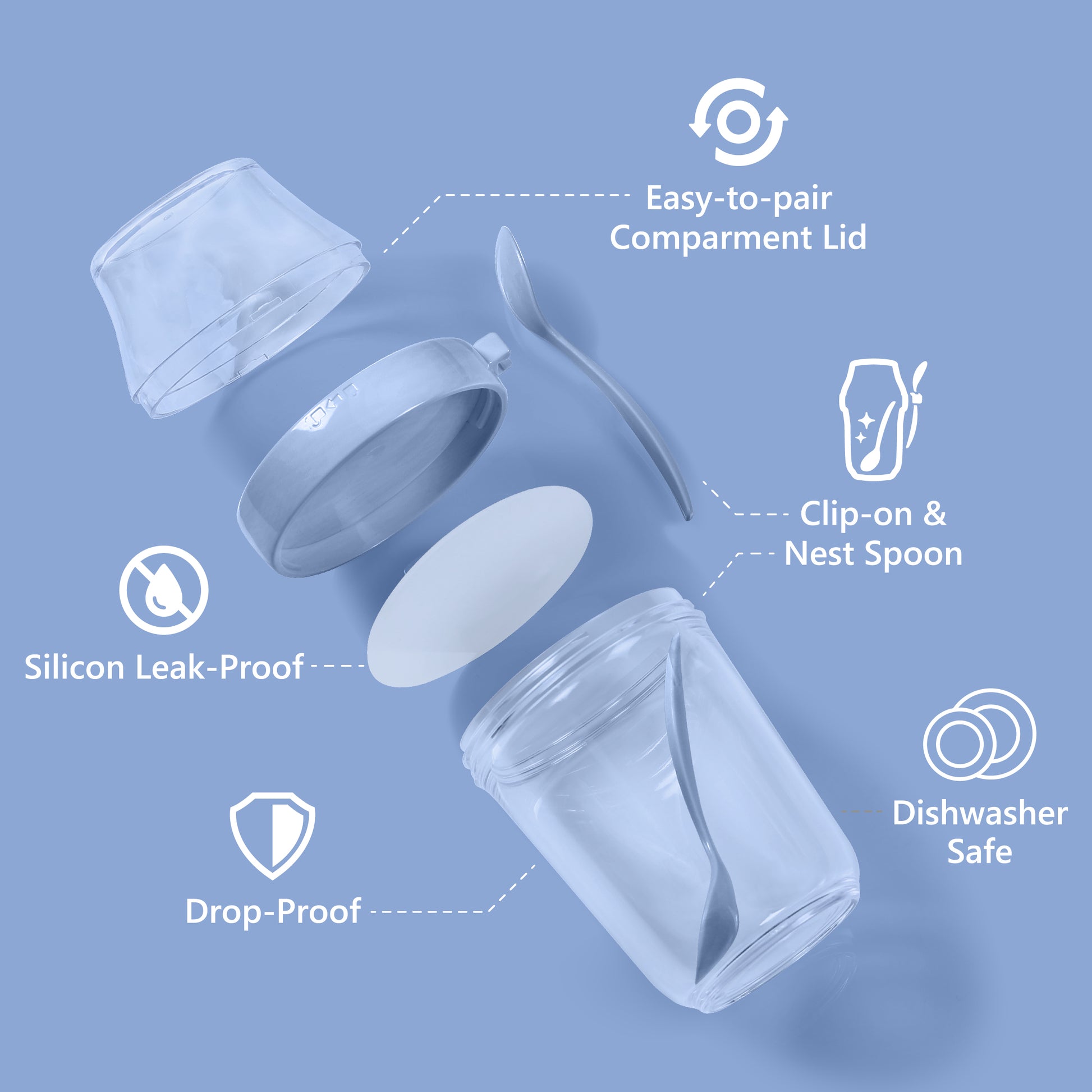 On the Go Snack Cup - Blue Moon - Felli Official