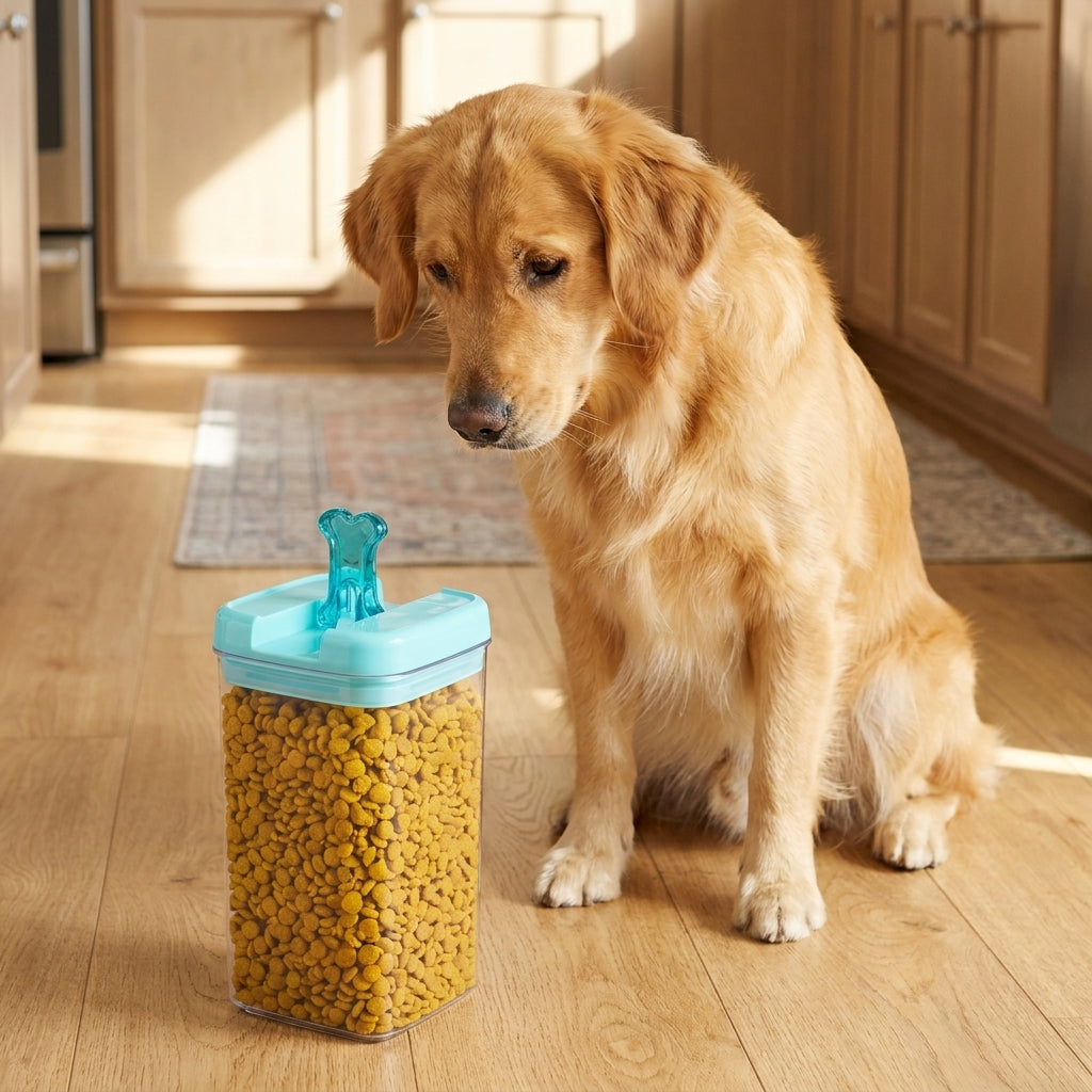 Felli Flip Tite Storage Container Pet Food Treats for Cat Dog 2.5QT