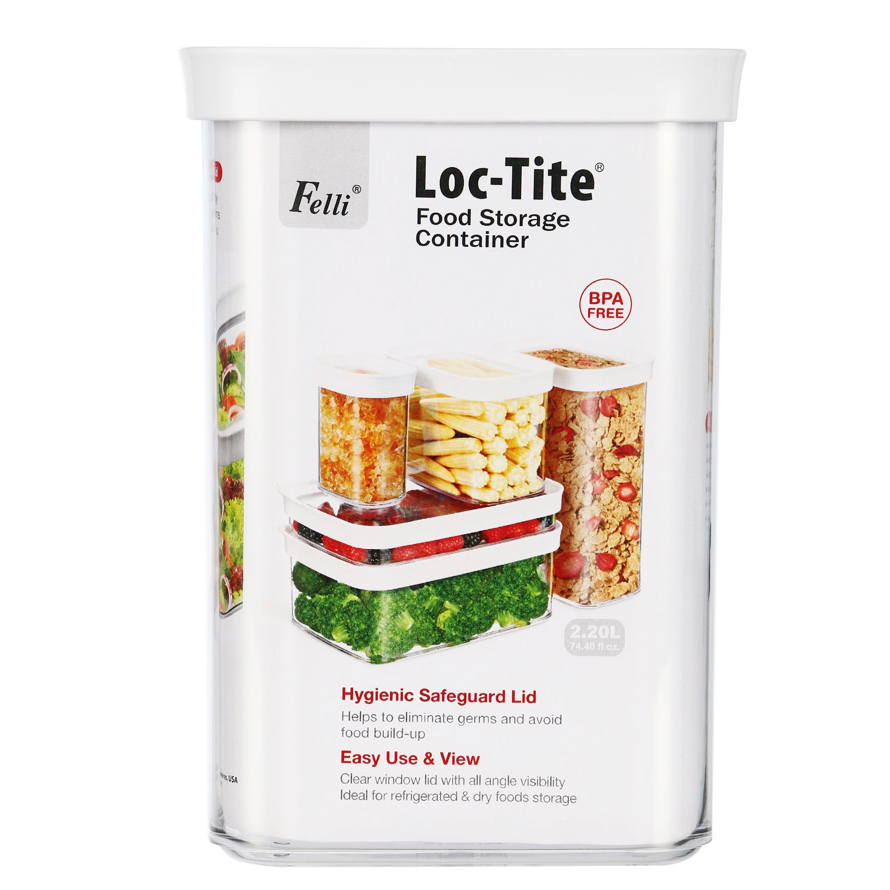 Loc Tite Container Regular-L 2.3QT / 2.2L - Felli Official