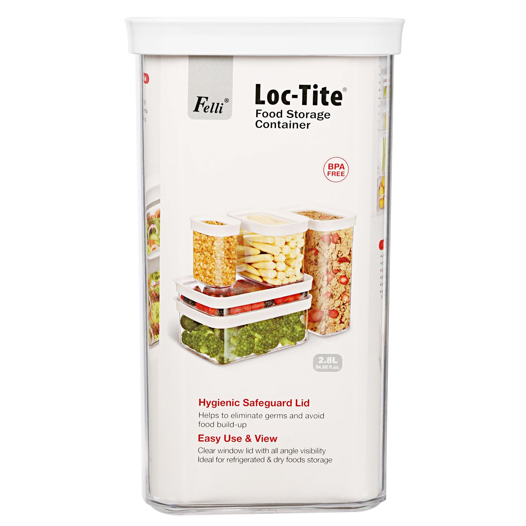 Loc Tite Container Regular-Tall 3.0QT / 2.8L - Felli Official