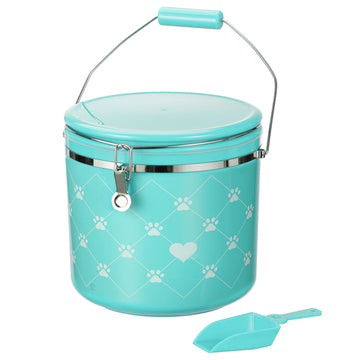 Felli Grace Buckle Canister + Scoop - 9" Trophy Pet 9.4qt -Blue