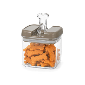 Flip Tite Pet 5” Large-S 1.1QT / 1.0L Clear Bone Tab, Brown Lid - 50 pcs
