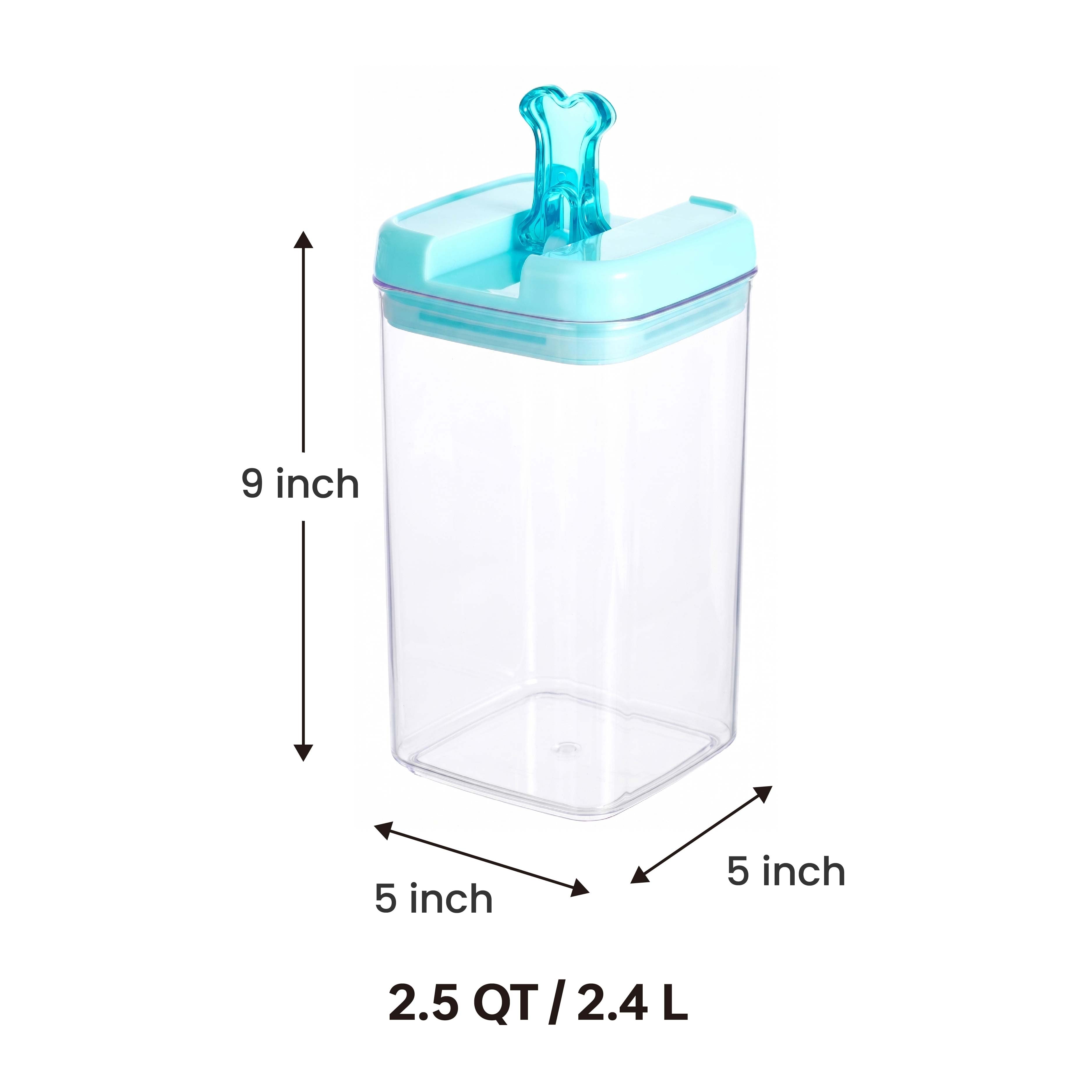 Felli Flip Tite Storage Container Pet Food Treats for Cat Dog 2.5QT