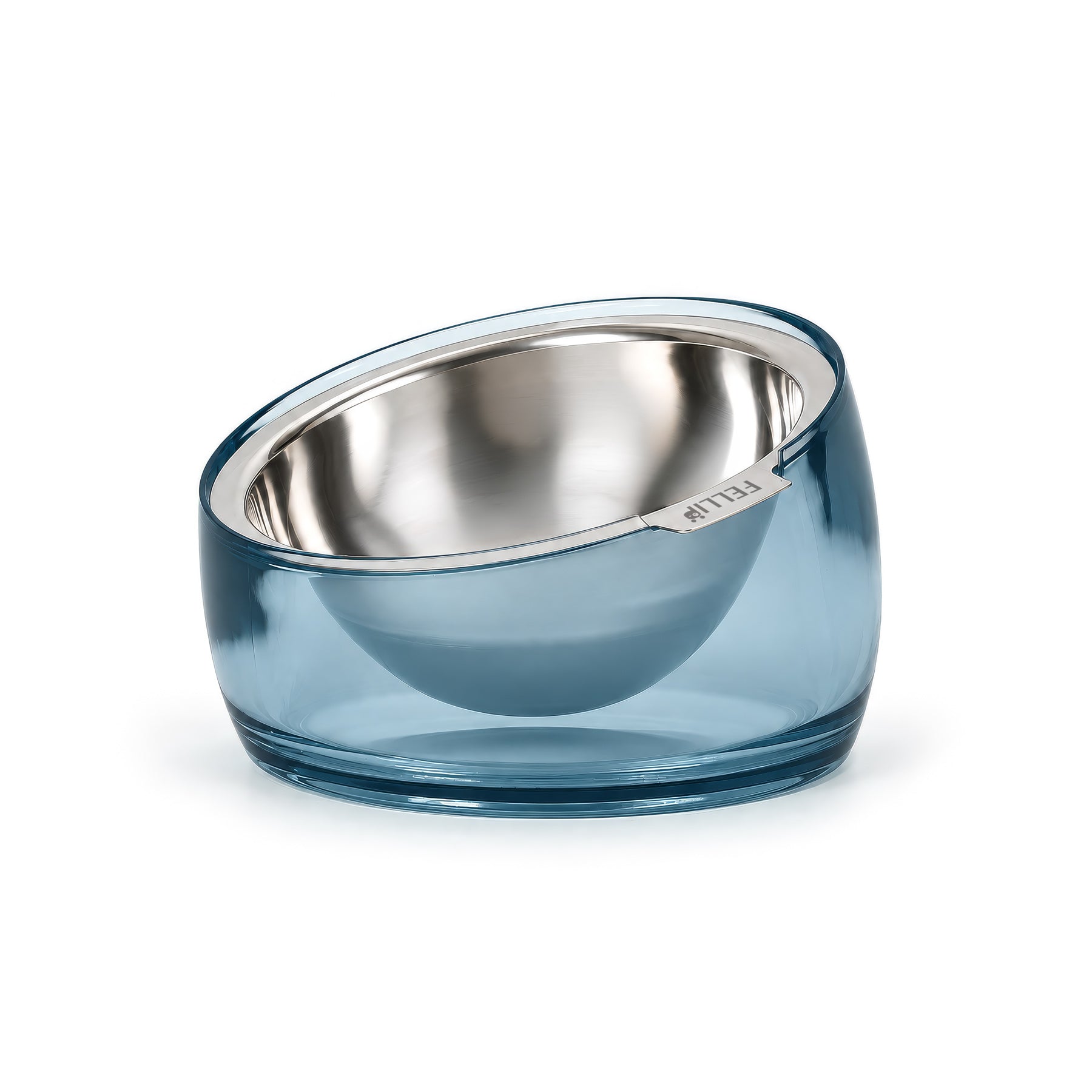 Felli Oblik Pet Food Water Bowl Elevated Stainless Steel Feeder