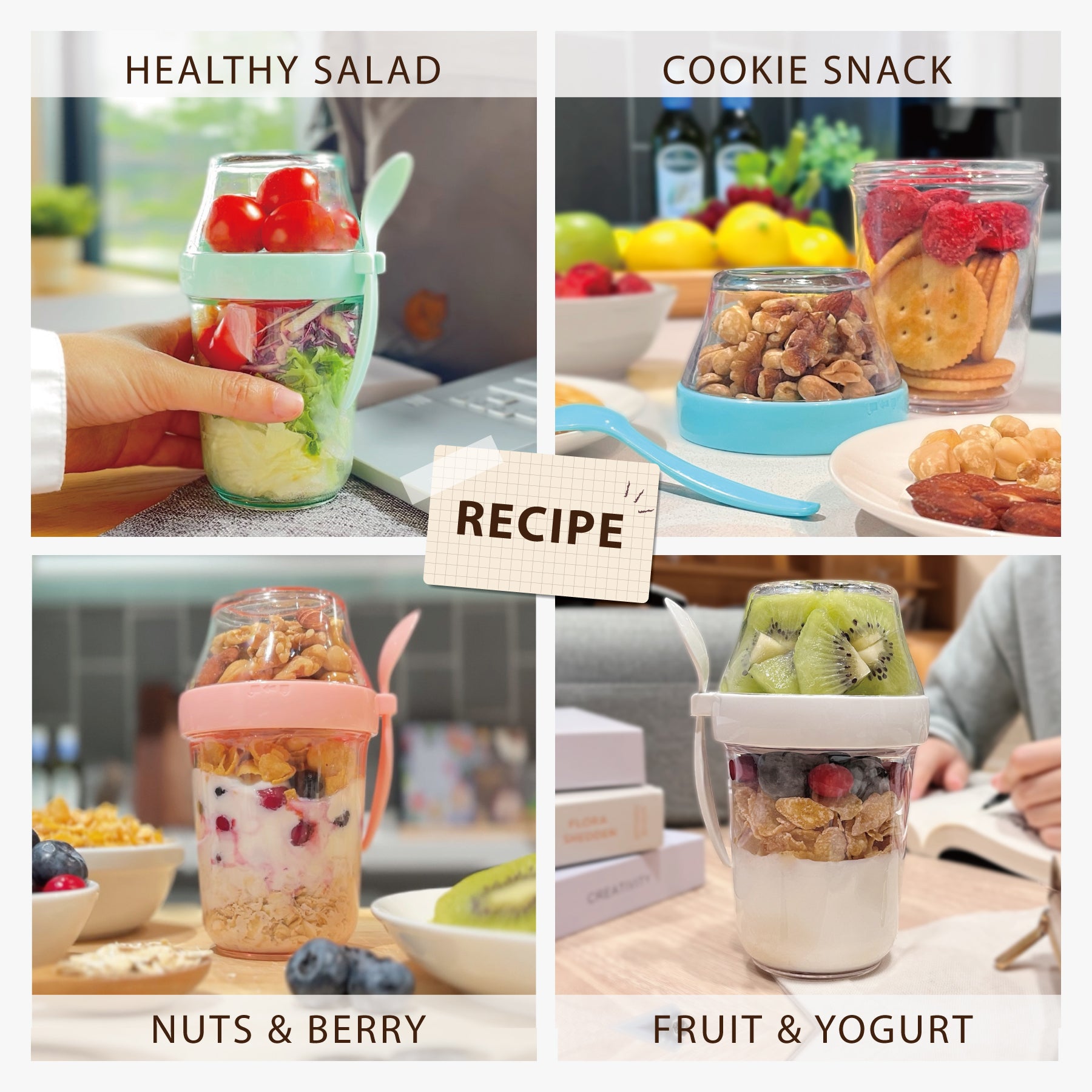 On the Go Yogurt Snack Cup 2pk Set - Felli Official
