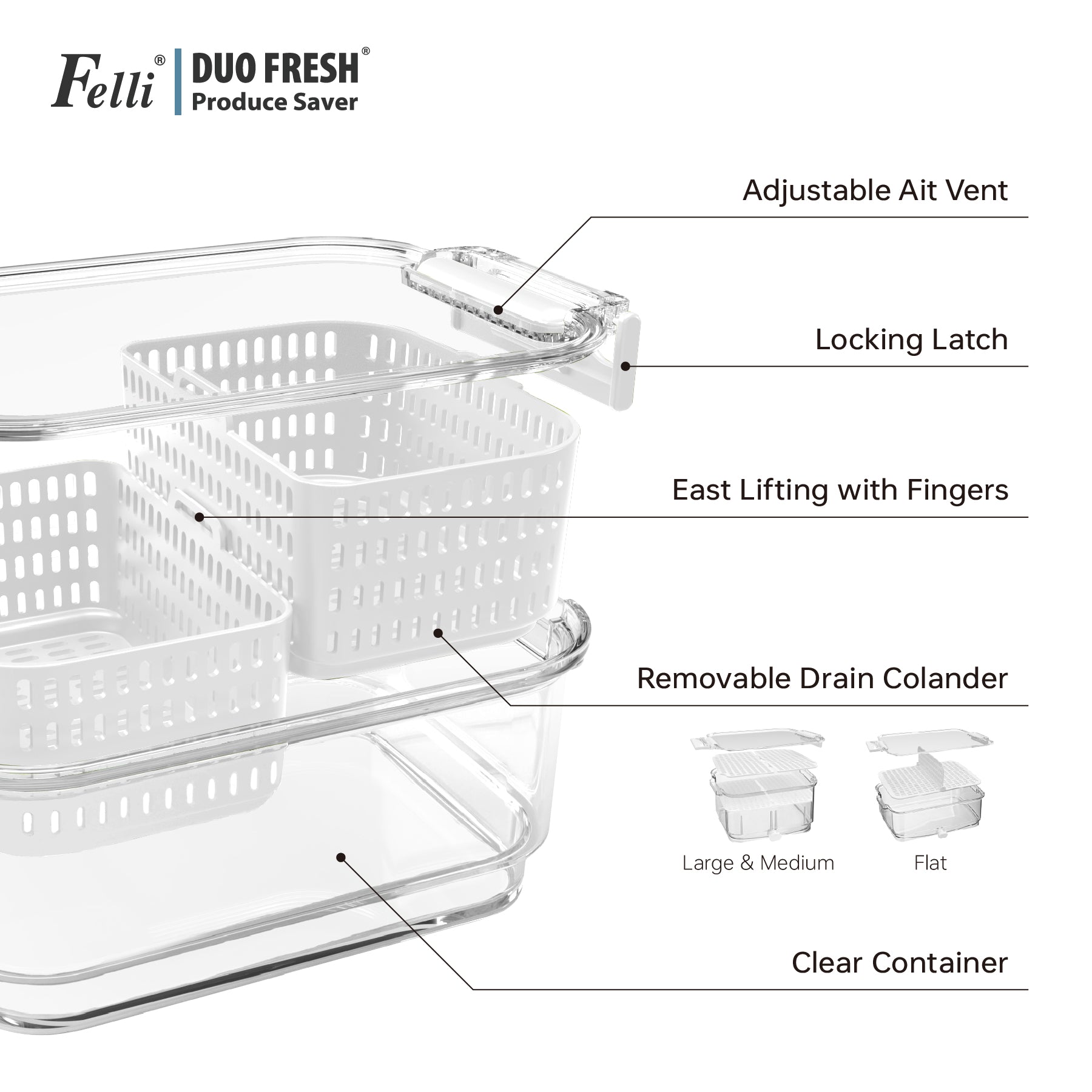 Duo Fresh Produce Saver - Small - Felli Official