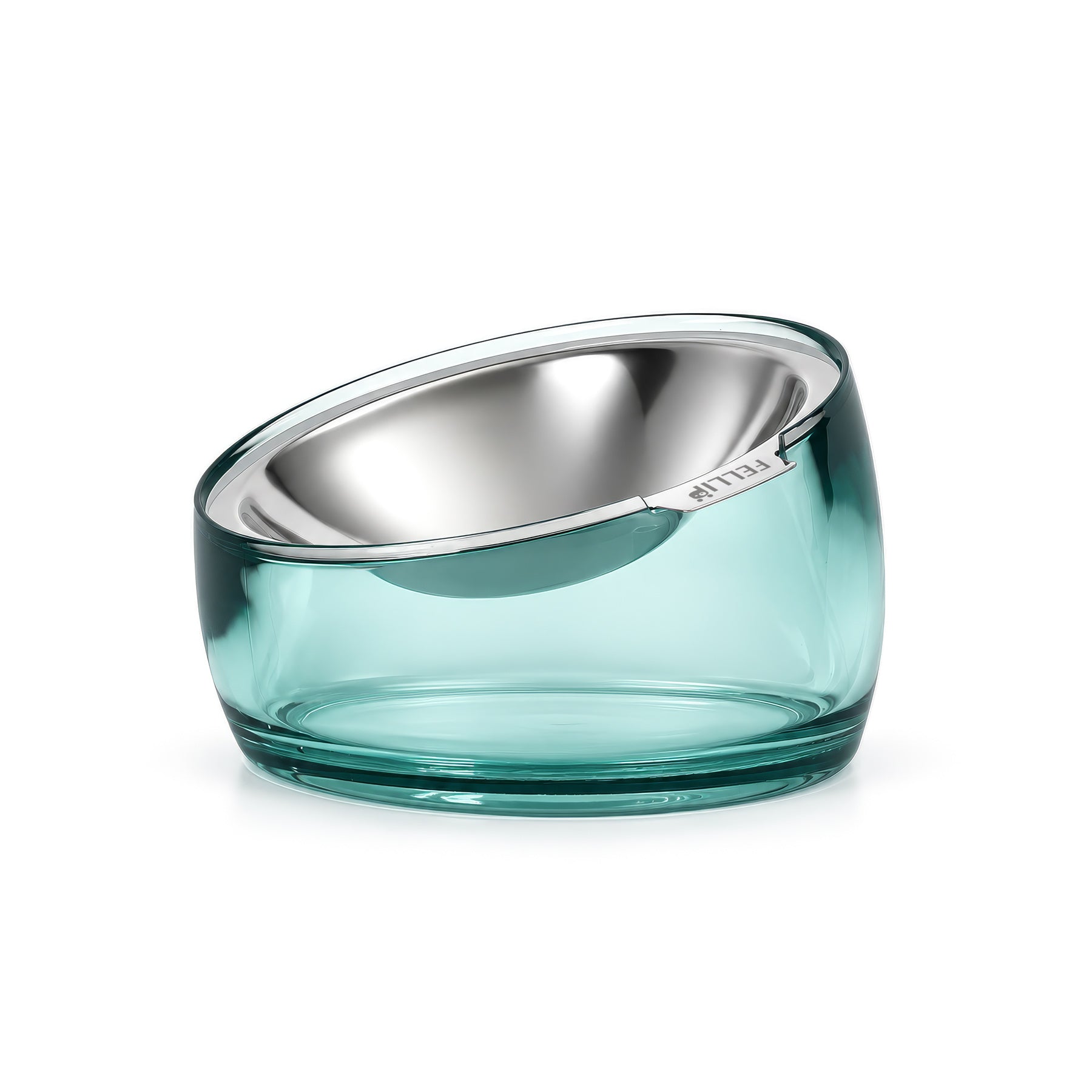 Felli Pet Oblik Whisker Fatigue Bowl Stainless Steel - 0.5Cup Shallow