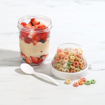 On the Go Snack Cup - White