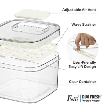 Duo Fresh Veggie Keeper - Large - Felli Official