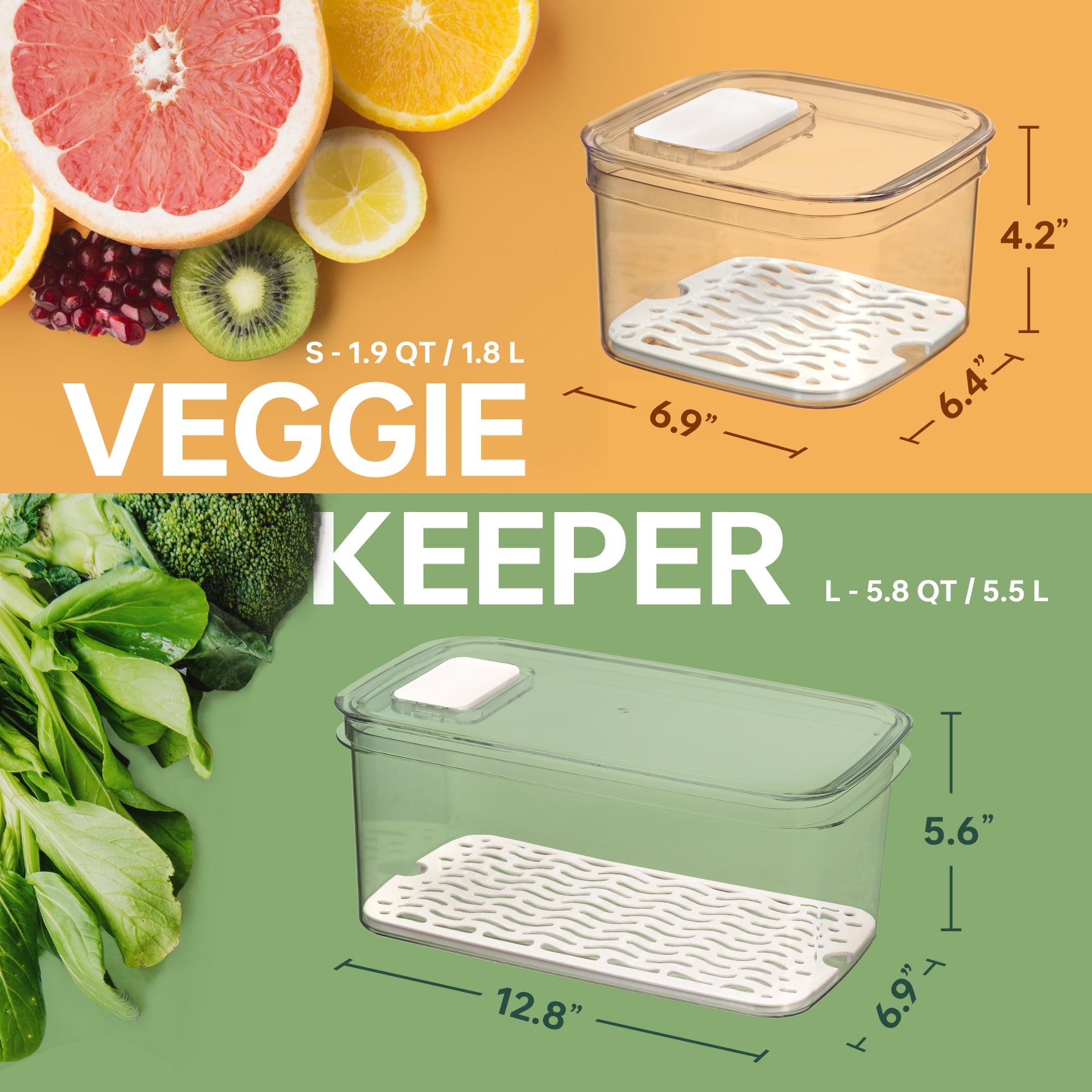 Felli Duo Veggie Keeper - Thumbnail 4