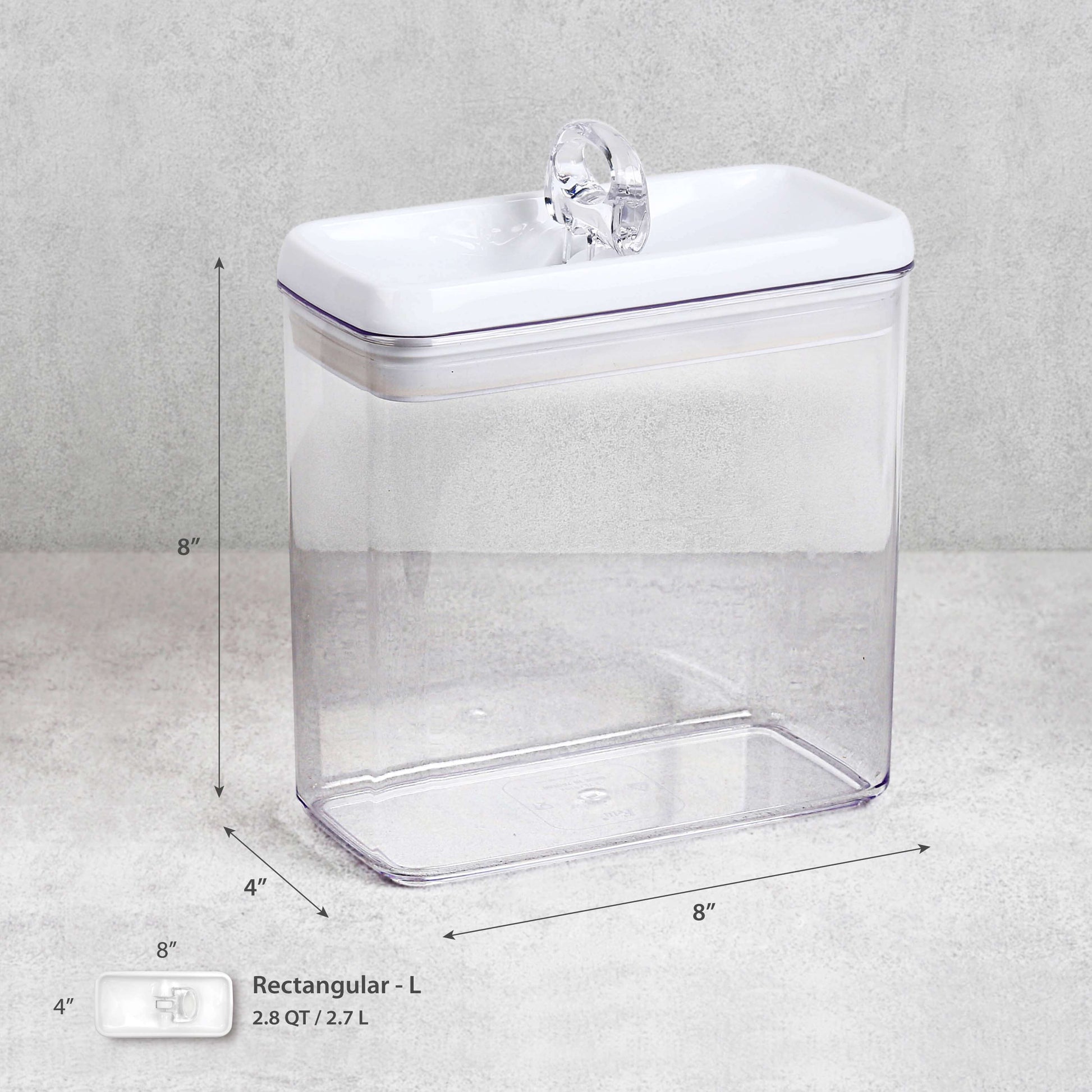 Flip-Tite Storage Container Rectangular-L 2.8 QT / 2.7 L - Felli Official