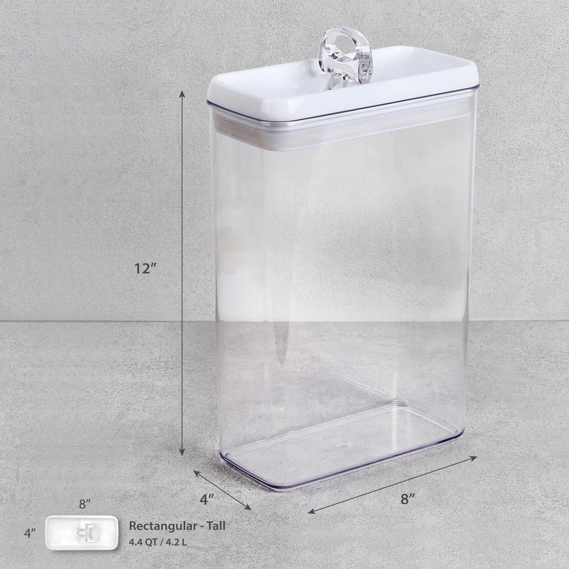 Flip-Tite Storage Container Rectangular-Tall 4.4 QT / 4.2 L - Felli Official