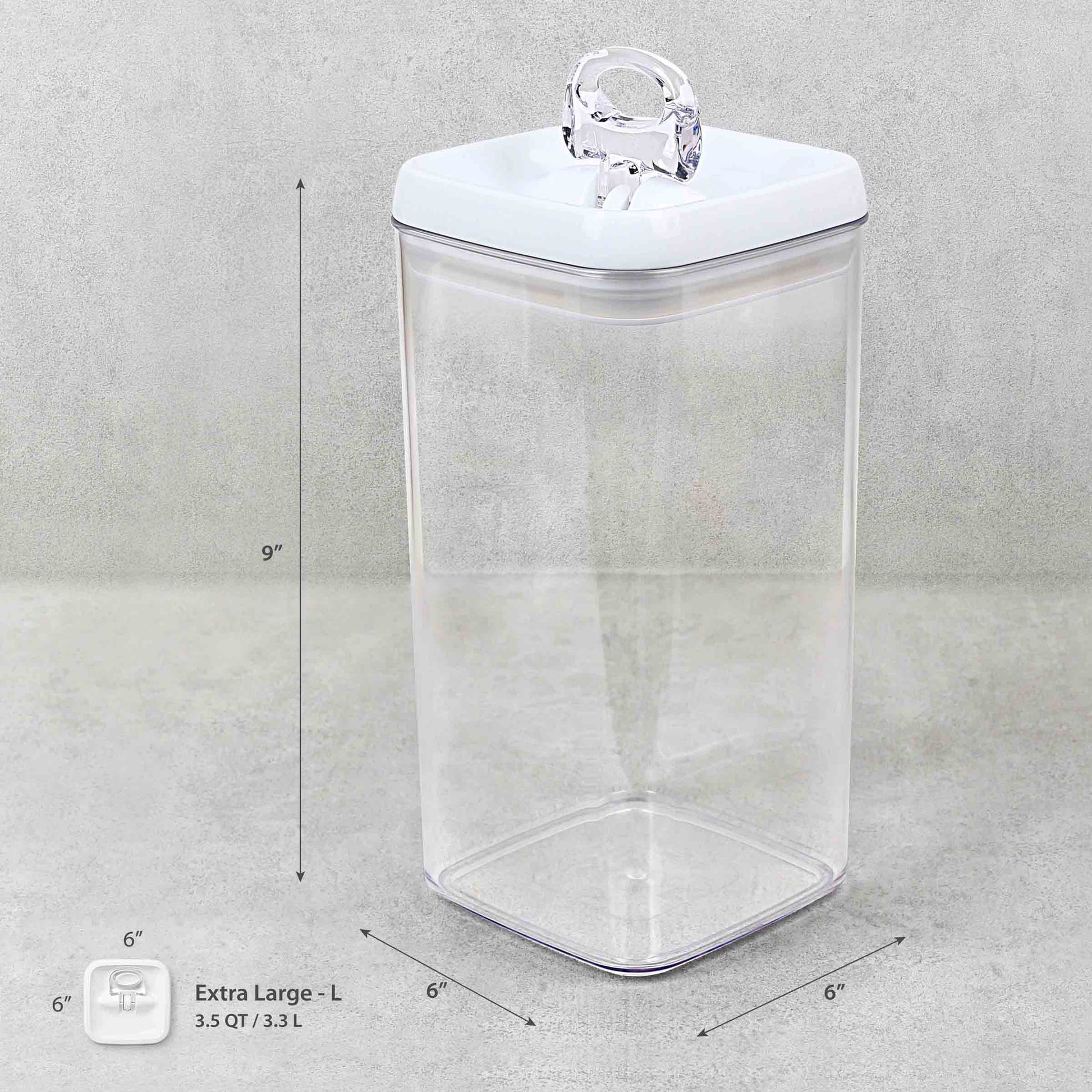 Extra Large Clear Acrylic Canister Flip Top Lid Airtight Food