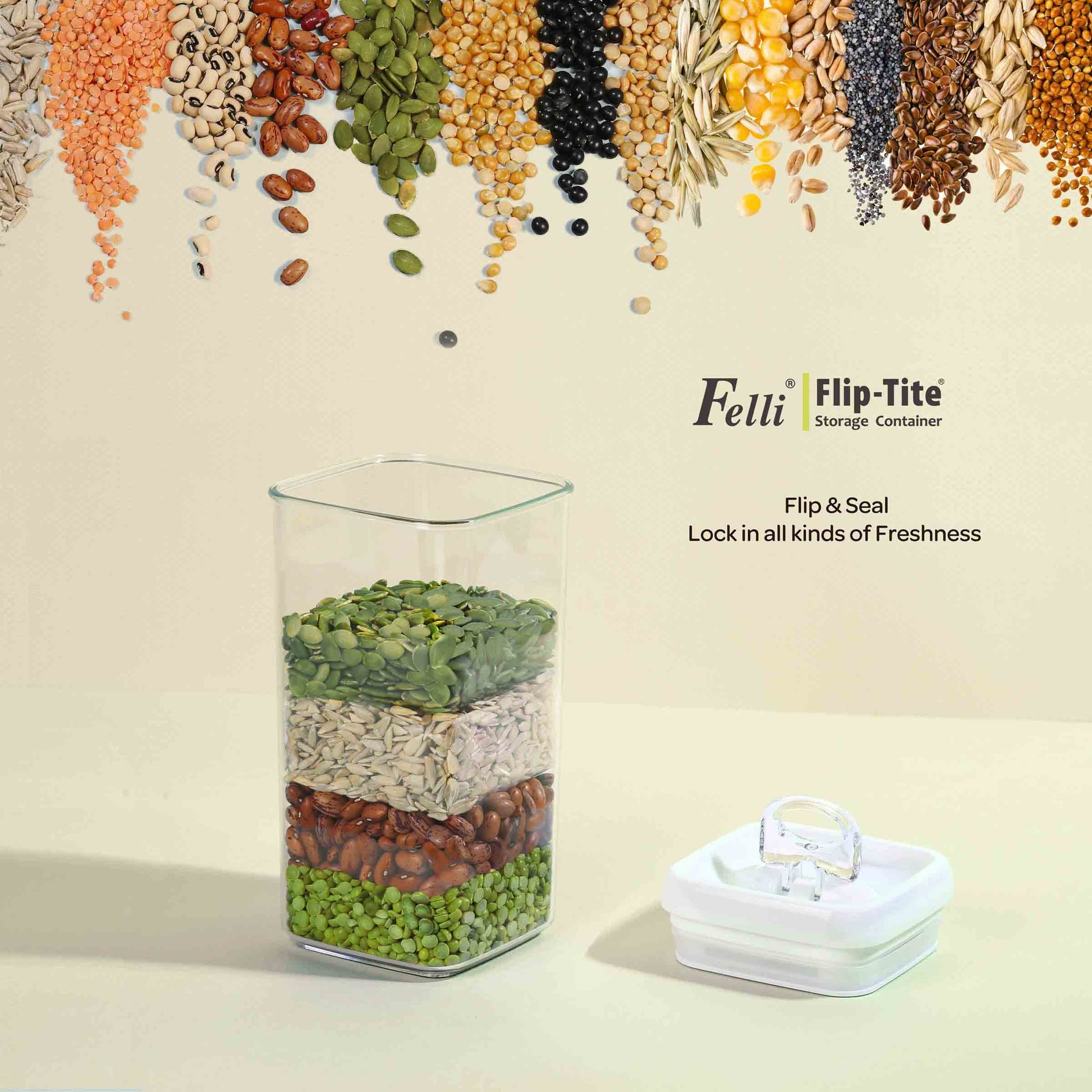 Flip-Tite Storage Container Mini-L 0.5 QT / 0.5 L - Felli Official